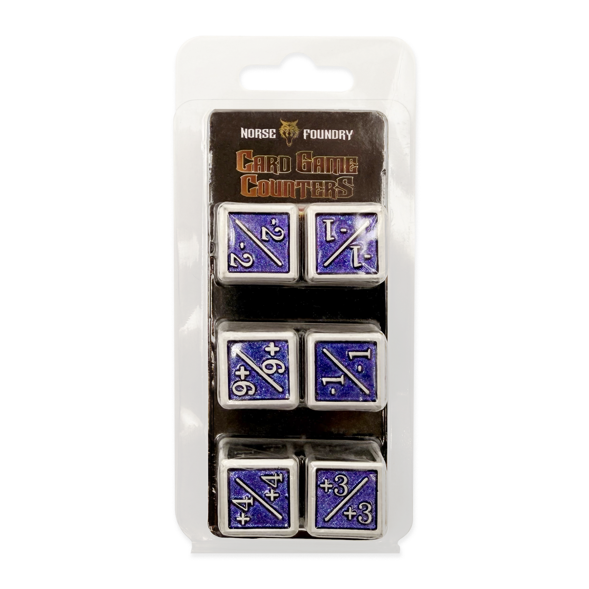 1/+1 & -1/-1 D6 Desolate City Pack of 6 CCG Metal Dice-Norse Foundry-Norse Foundry-dungeons & dragons-d&d dice-rpg d6-metal d6-d&d-d6-warpips-pips-perfect for tabletop rpgs