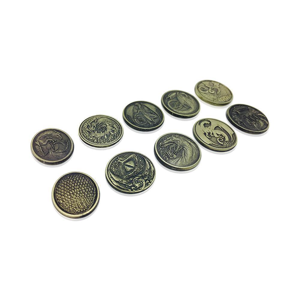 Adventure Coins - Dragon Metal Coins Set of 10-Coins-Norse Foundry-RPG Coins-Metal Coins-D&D Coins-TTRPG Coins-d&d accessories-dnd coins
