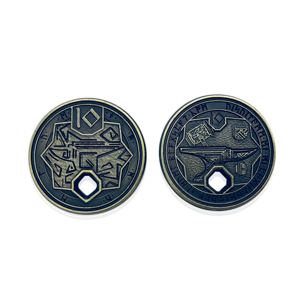 Adventure Coins – Dwarven Metal Coins Set of 10-Coins-Norse Foundry-RPG Coins-Metal Coins-D&D Coins-TTRPG Coins-d&d accessories-d&d coins
