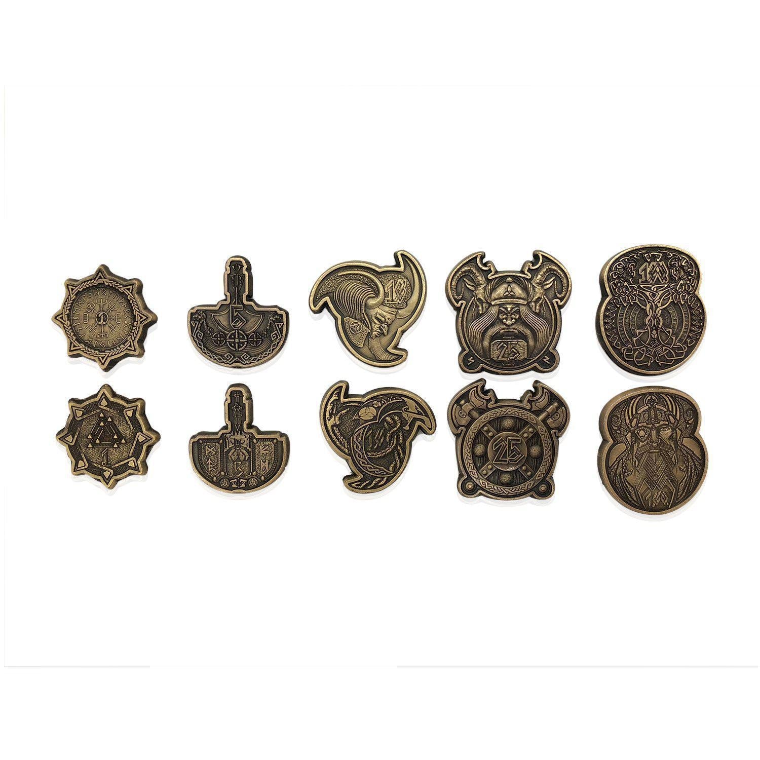 Adventure Coins - Norse Metal Coins Set of 10-Coins-Norse Foundry-RPG Coins-Metal Coins-D&D Coins-TTRPG Coins-d&d accessories-dnd coins