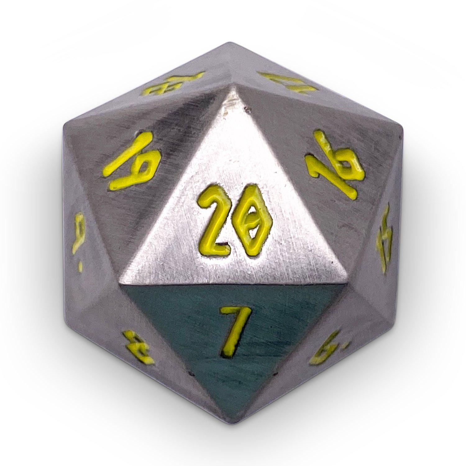 Blacksmith Anvil Metal Countdown Dice 25mm-Zinc Alloy Dice-Norse Foundry-Norse Foundry-dungeons & dragons-d&d dice-rpg d20-metal d20-d&d-d20-countdown-25mm-perfect for tabletop rpgs