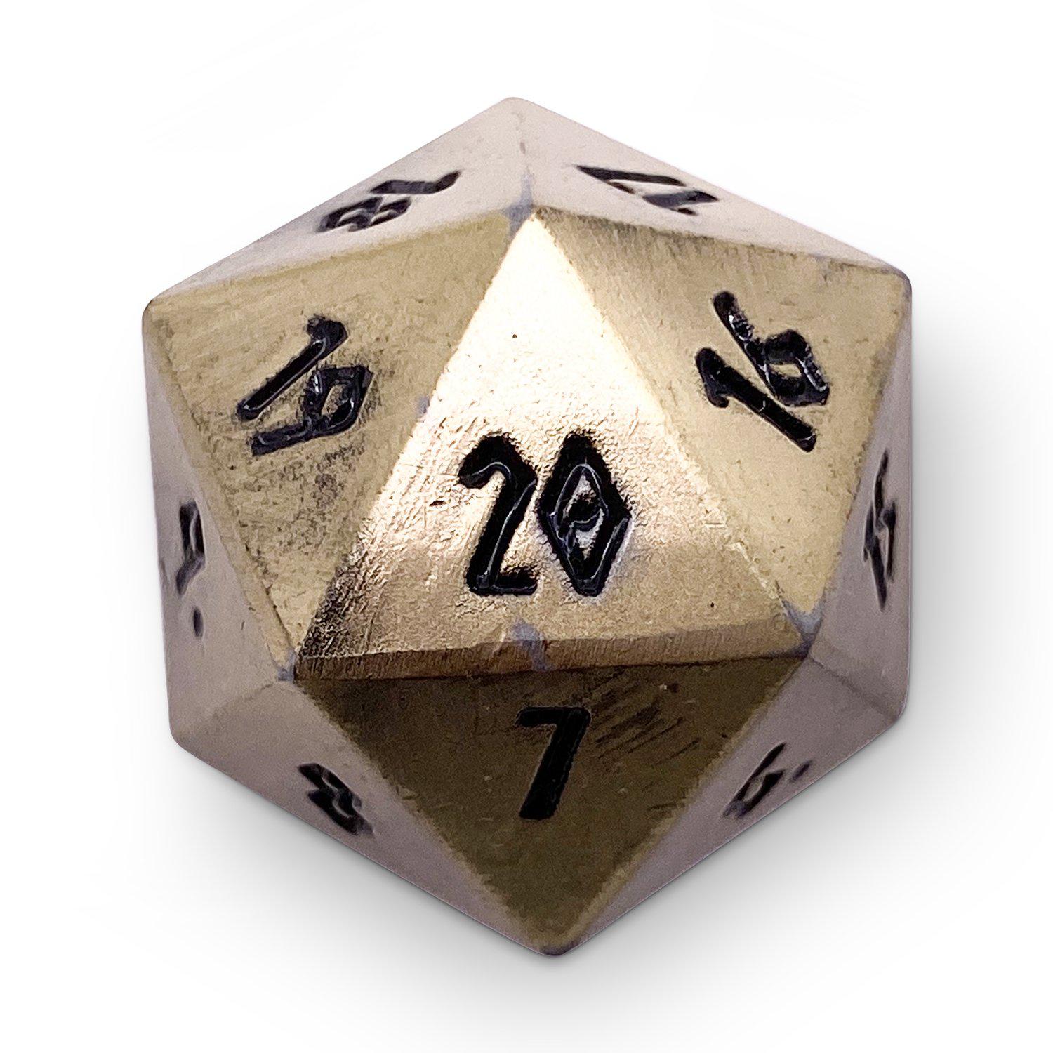 Bronze Dragon Scale Metal Countdown Dice 25mm-Zinc Alloy Dice-Norse Foundry-Norse Foundry-dungeons & dragons-d&d dice-rpg d20-metal d20-d&d-d20-countdown-25mm-perfect for tabletop rpgs
