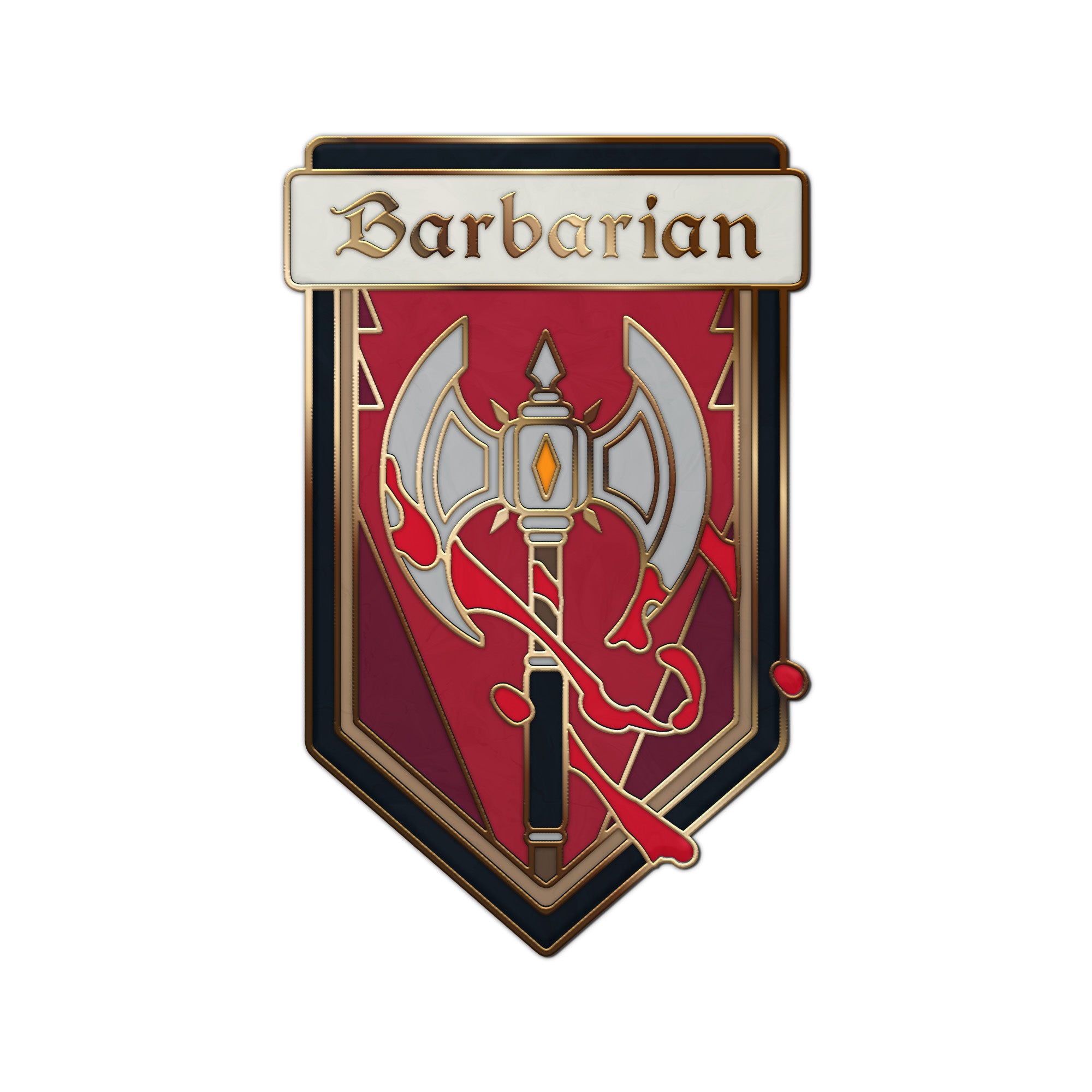 Class Pin - Barbarian-Enamel Pin-Norse Foundry -d&d-dungeons & dragons-accessories-dnd pin-class pin-pin collections