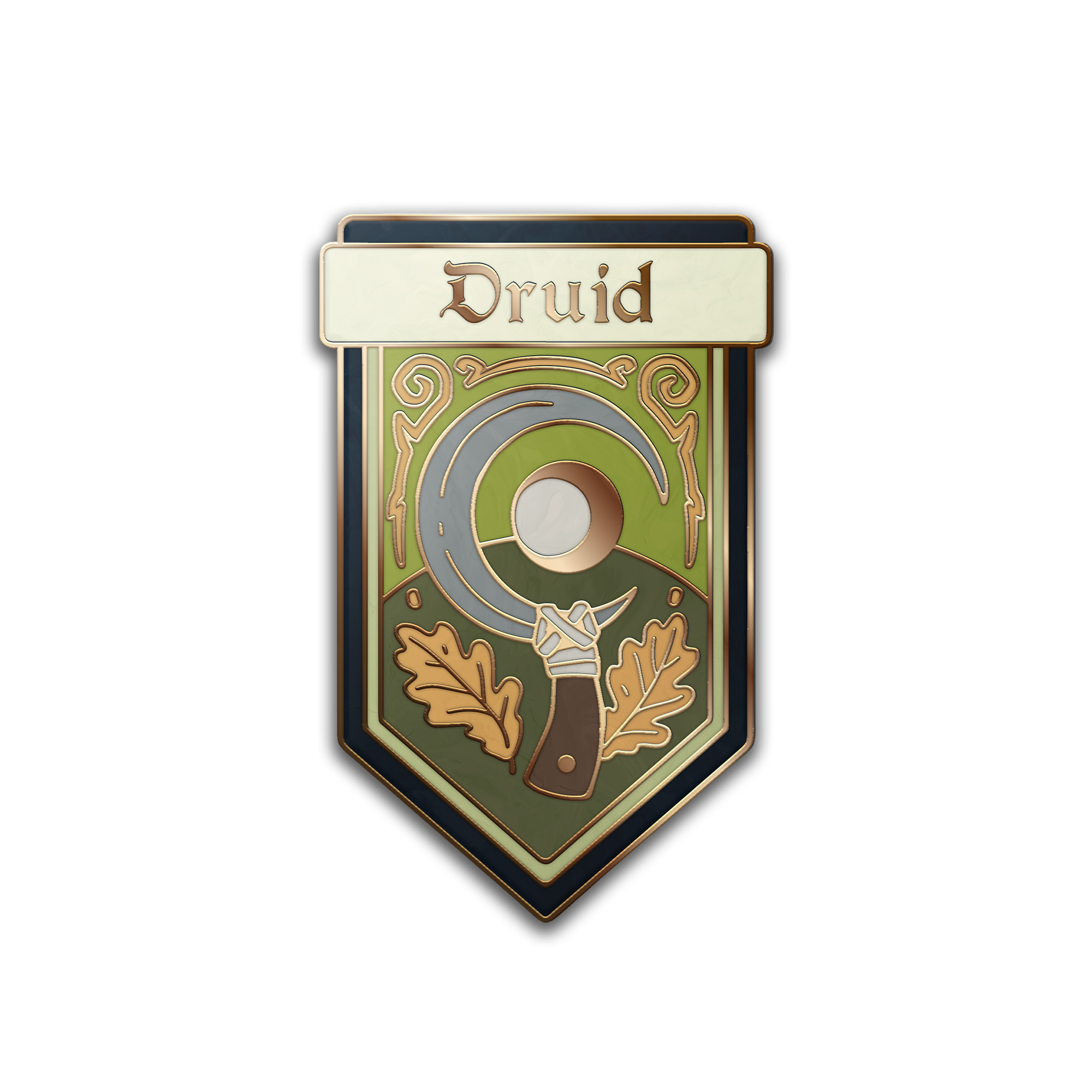 Class Pin - Druid-Enamel Pin-Norse Foundry -d&d-dungeons & dragons-accessories-d&d pin-class pin-pin collections