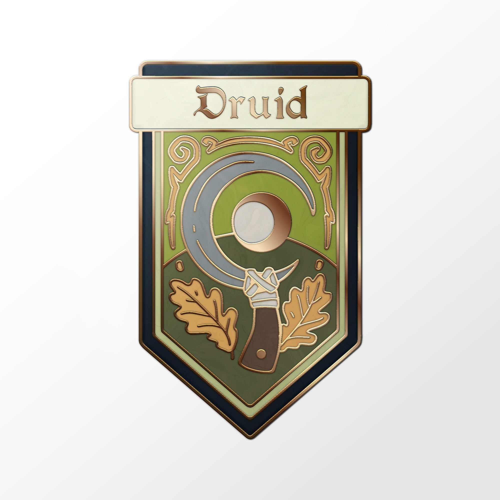 Class Pin - Druid-Enamel Pin-Norse Foundry -d&d-dungeons & dragons-accessories-dnd pin-class pin-pin collections