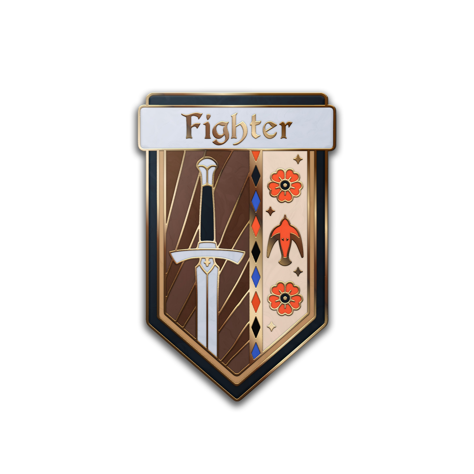 Class Pin - Fighter-Enamel Pin-Norse Foundry -d&d-dungeons & dragons-accessories-d&d pin-class pin-pin collections