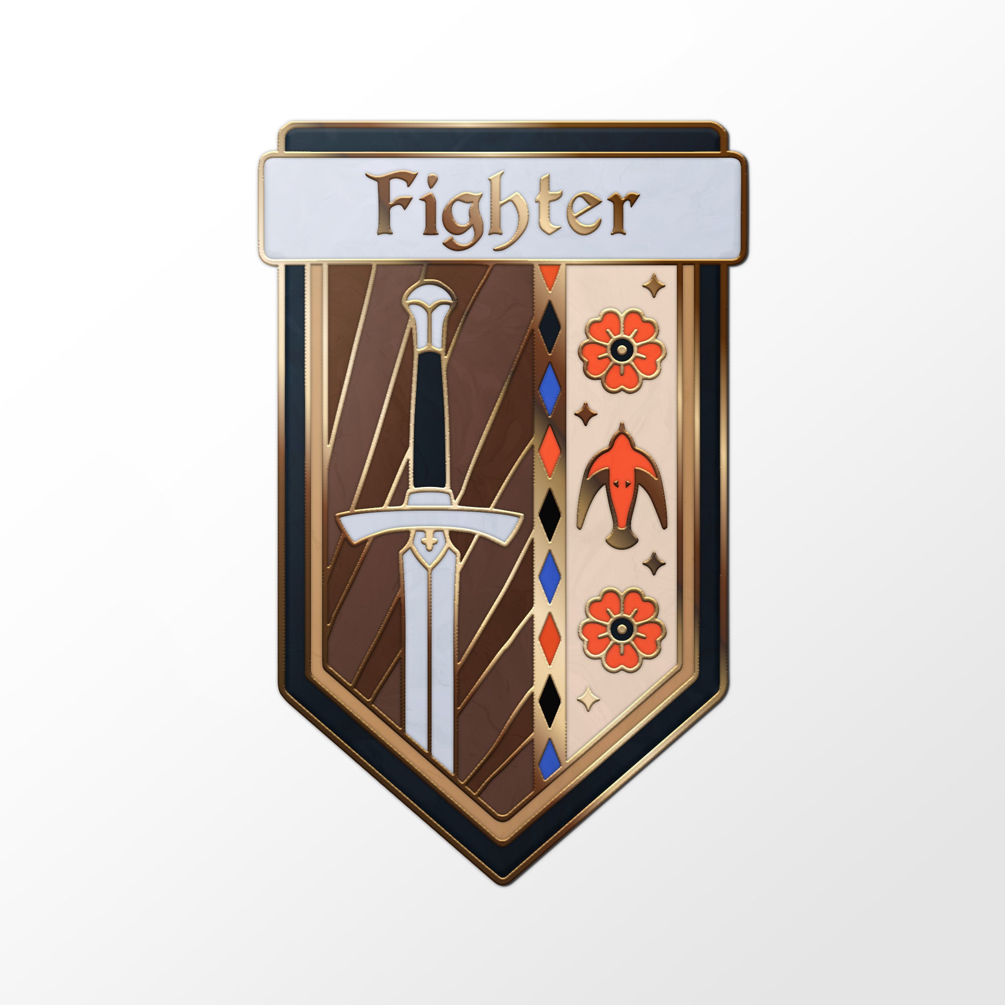 Class Pin - Fighter-Enamel Pin-Norse Foundry -d&d-dungeons & dragons-accessories-dnd pin-class pin-pin collections