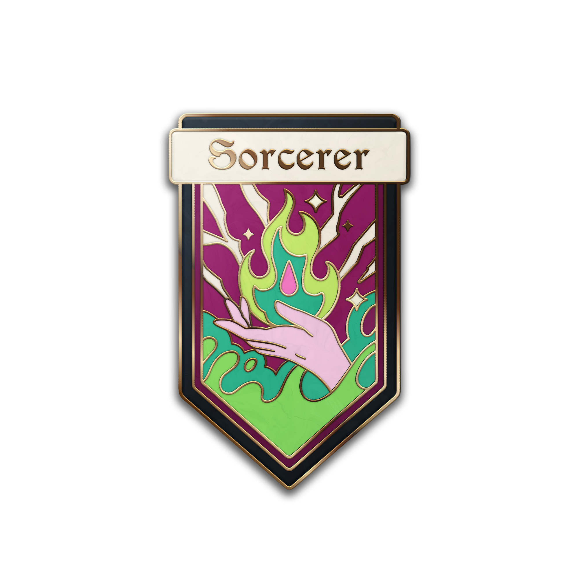 Class Pin - Sorcerer-Enamel Pin-Norse Foundry -D&D Enamel Pin-D&D Pin-Dungeons and Dragons Enamel Pin-D&D Accessories