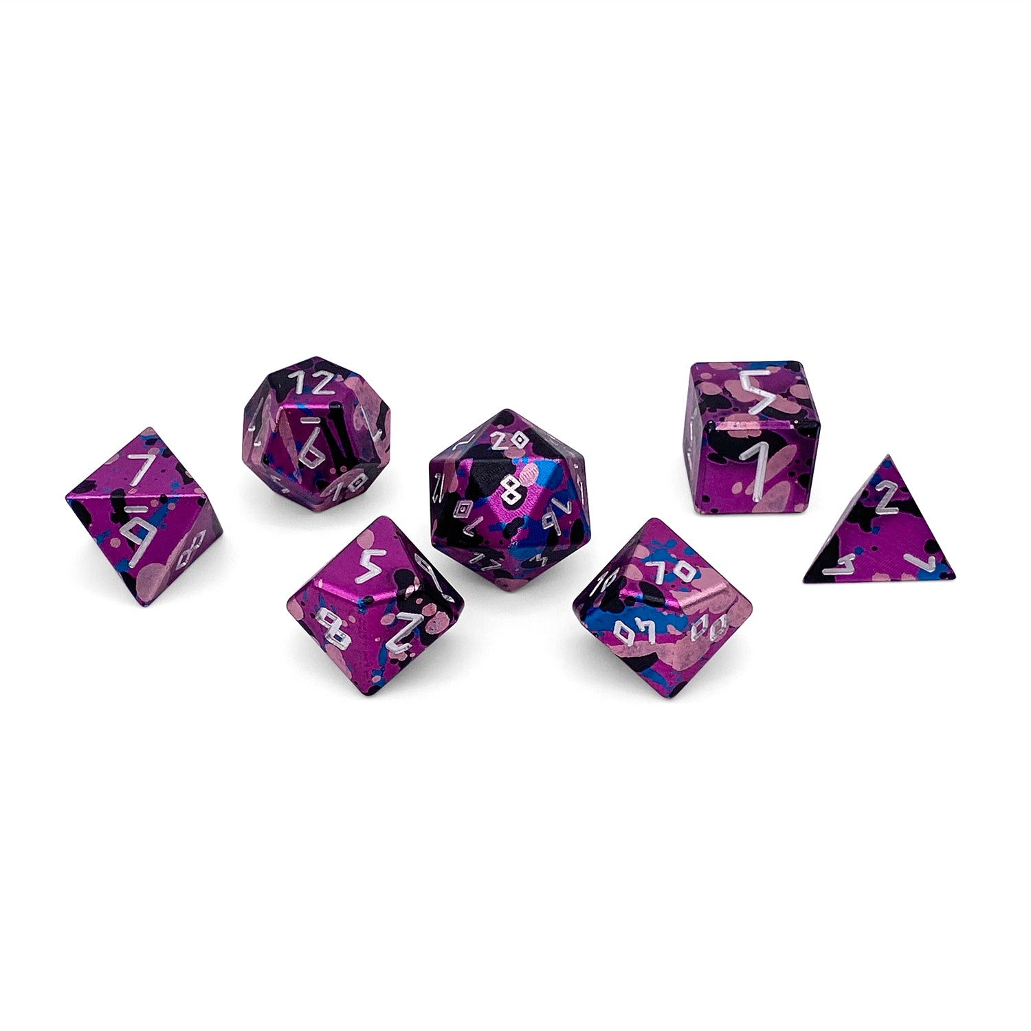 Cosmic Horror - 7 Piece RPG Set 6063 Aluminum Wondrous Dice-Aluminum Dice-Norse Foundry-Norse Foundry-aluminum dice-dungeons & dragons-d&d dice set-rpg dice set-aluminum d&d dice set-d&d-lightweight-perfect for tabletop rpgs