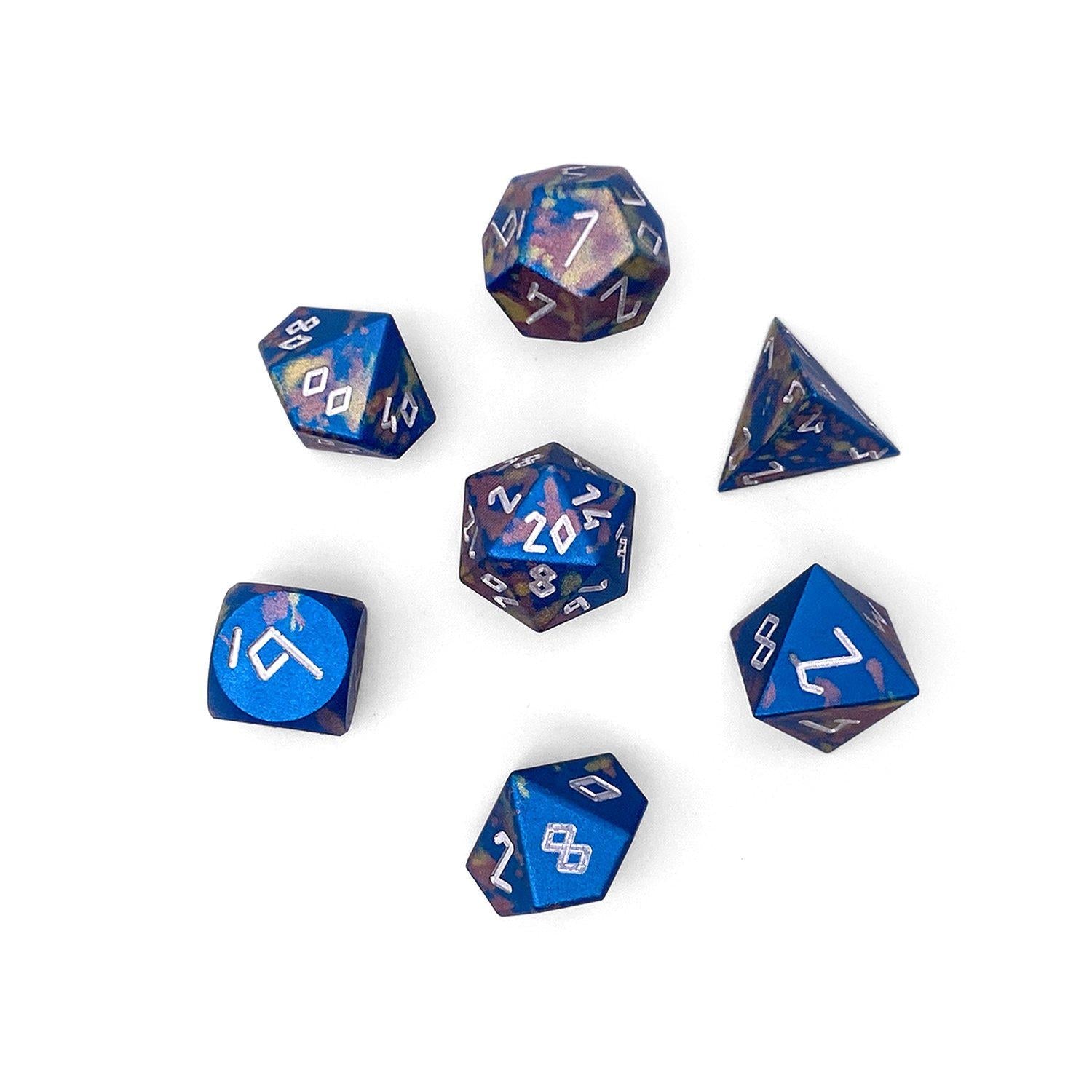 Cotton Candy - Pebble™ 10mm Set 6063 Aluminum Wondrous Dice-Pebbles-Norse Foundry-Norse Foundry-aluminum dice-dungeons & dragons-d&d dice set-rpg dice set-aluminum d&d dice set-d&d-mini-lightweight-perfect for tabletop rpgs