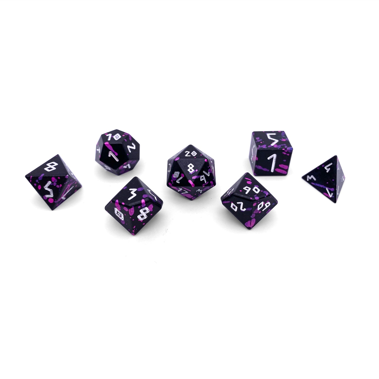 Death Knight - 7 Piece RPG Set 6063 Aluminum Wondrous Dice-Wondrous Dice | Set of 7-Norse Foundry-Norse Foundry-aluminum dice-dungeons & dragons-d&d dice set-rpg dice set-aluminum d&d dice set-d&d-lightweight-perfect for tabletop rpgs