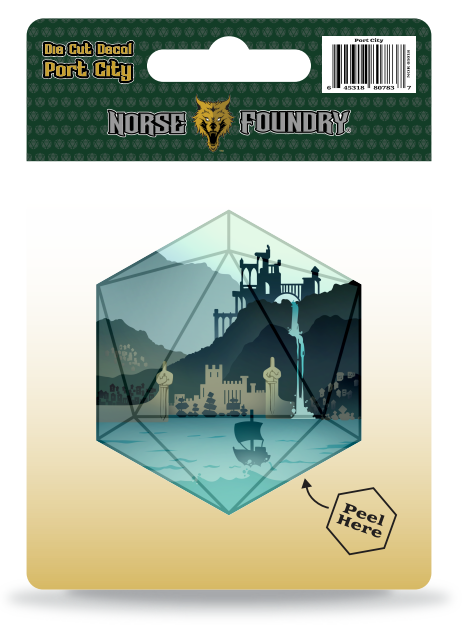 Die Cut Decal - Port City-Norse Foundry-d&d-dungeons & dragons-accessories-dnd stickers-die cut stickers-decals-collections