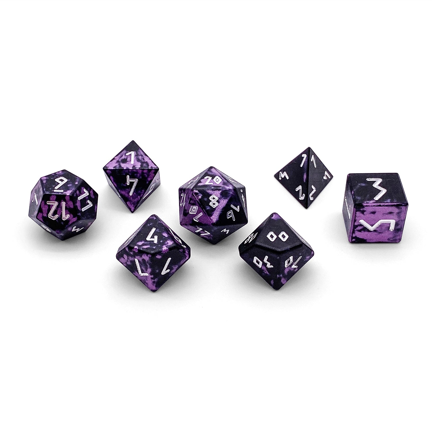Dracolich - 7 Piece RPG Set 6063 Aluminum Wondrous Dice-Wondrous Dice | Set of 7-Norse Foundry-Norse Foundry-aluminum dice-dungeons & dragons-d&d dice set-rpg dice set-aluminum d&d dice set-d&d-lightweight-perfect for tabletop rpgs