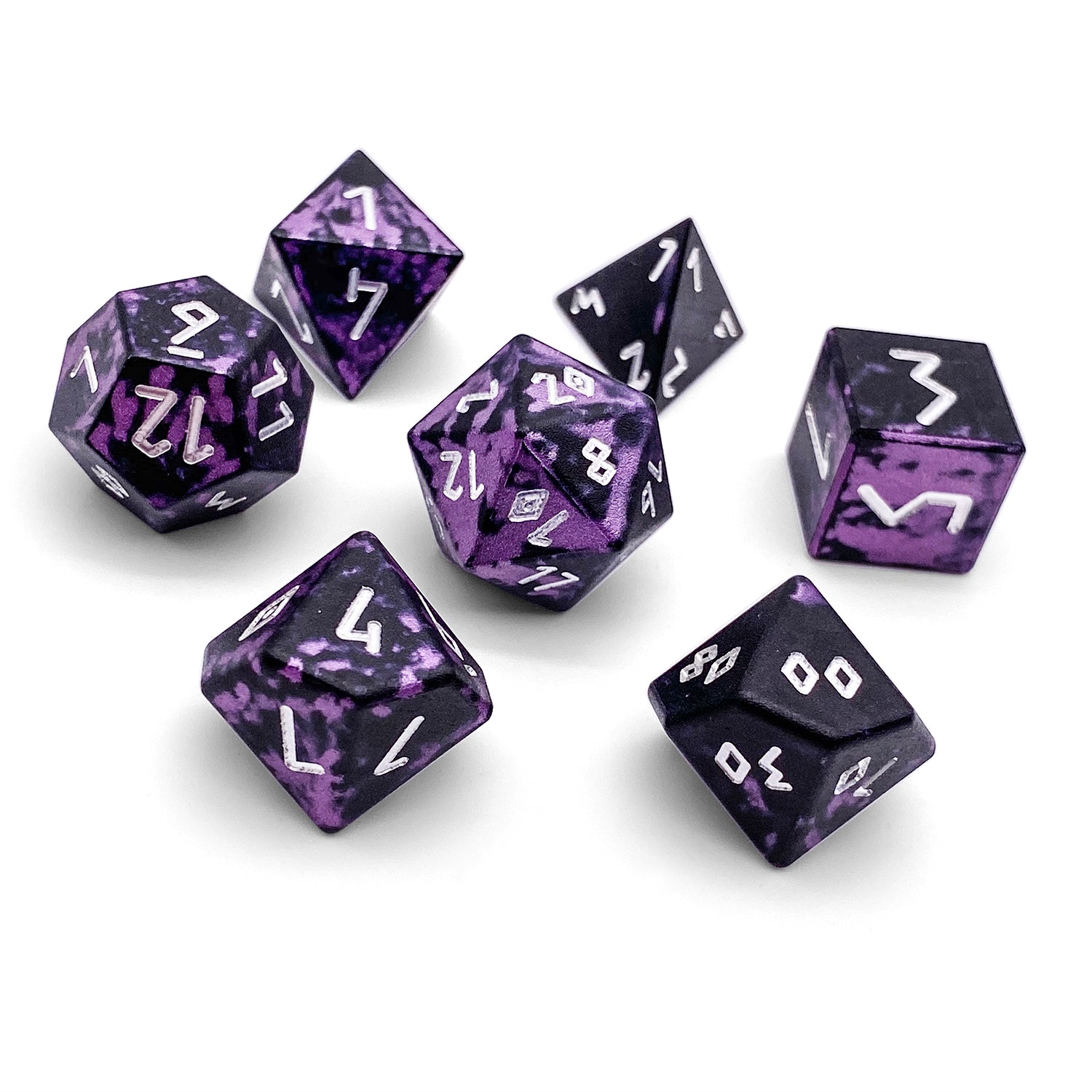 Dracolich - 7 Piece RPG Set 6063 Aluminum Wondrous Dice-Wondrous Dice | Set of 7-Norse Foundry-Norse Foundry-aluminum dice-dungeons & dragons-d&d dice set-rpg dice set-aluminum d&d dice set-d&d-lightweight-perfect for tabletop rpgs