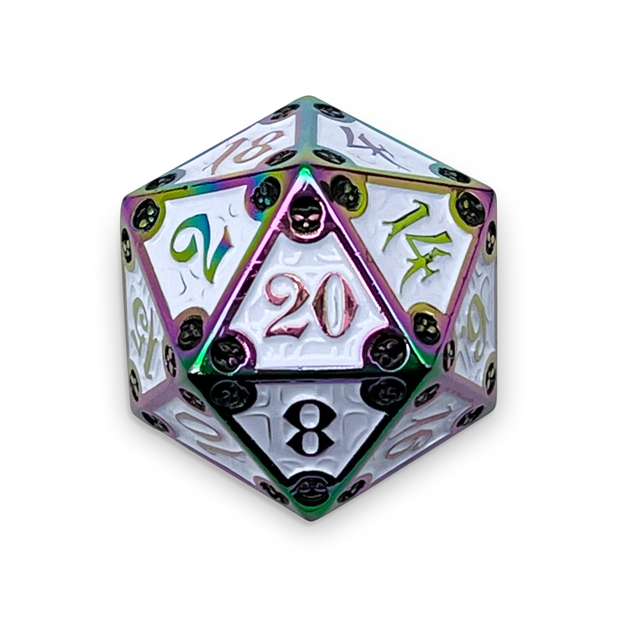 Dungeon Delve Runestones™ - 25mm D20 - Bone Yard-Zinc Alloy Dice-Norse Foundry-Norse Foundry-dungeons & dragons-d&d dice-rpg dice-d20-metal dice-d&d-25mm-perfect for tabletop rpgs