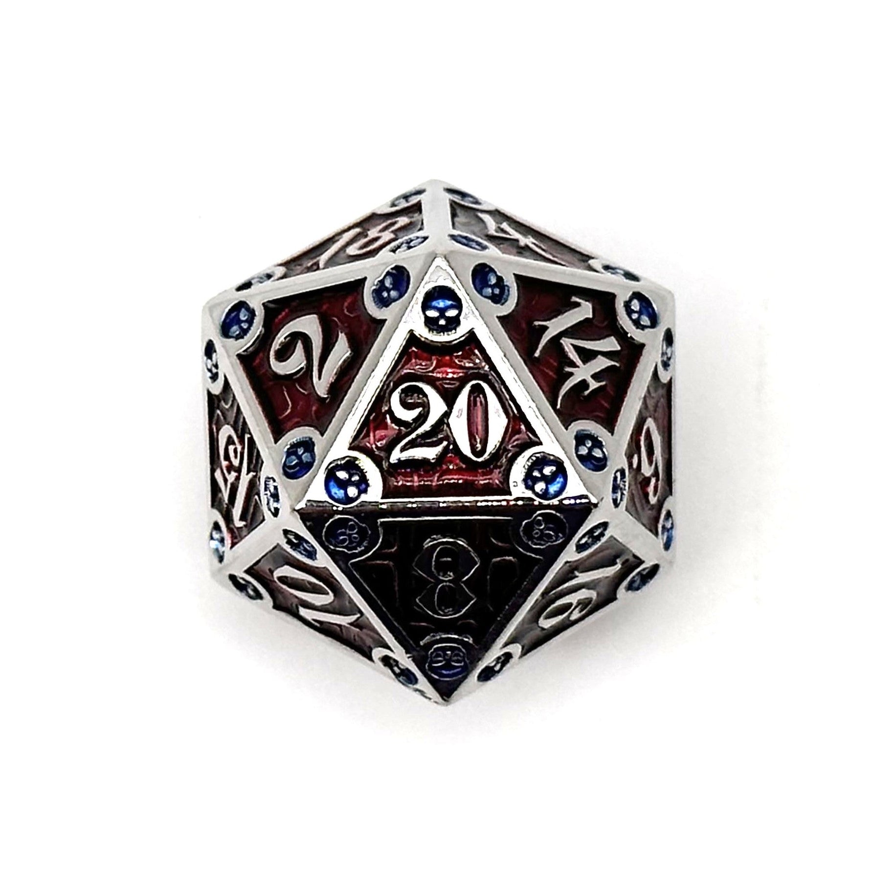 Dungeon Delve Runestones™ - 25mm D20 - Vampiric Corruption-Zinc Alloy Dice-Norse Foundry-Norse Foundry-dungeons & dragons-d&d dice-rpg dice-d20-metal dice-d&d-25mm-perfect for tabletop rpgs