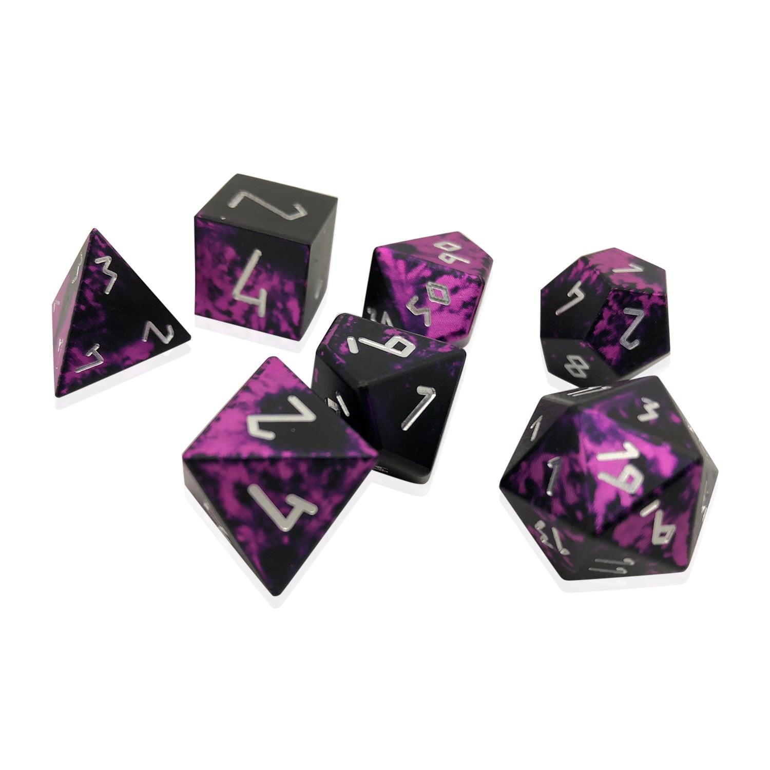 Eldritch - 7 Piece RPG Set 6063 Aluminum Wondrous Dice-Wondrous Dice | Set of 7-Norse Foundry-Norse Foundry-aluminum dice-dungeons & dragons-d&d dice set-rpg dice set-aluminum d&d dice set-d&d-lightweight-perfect for tabletop rpgs