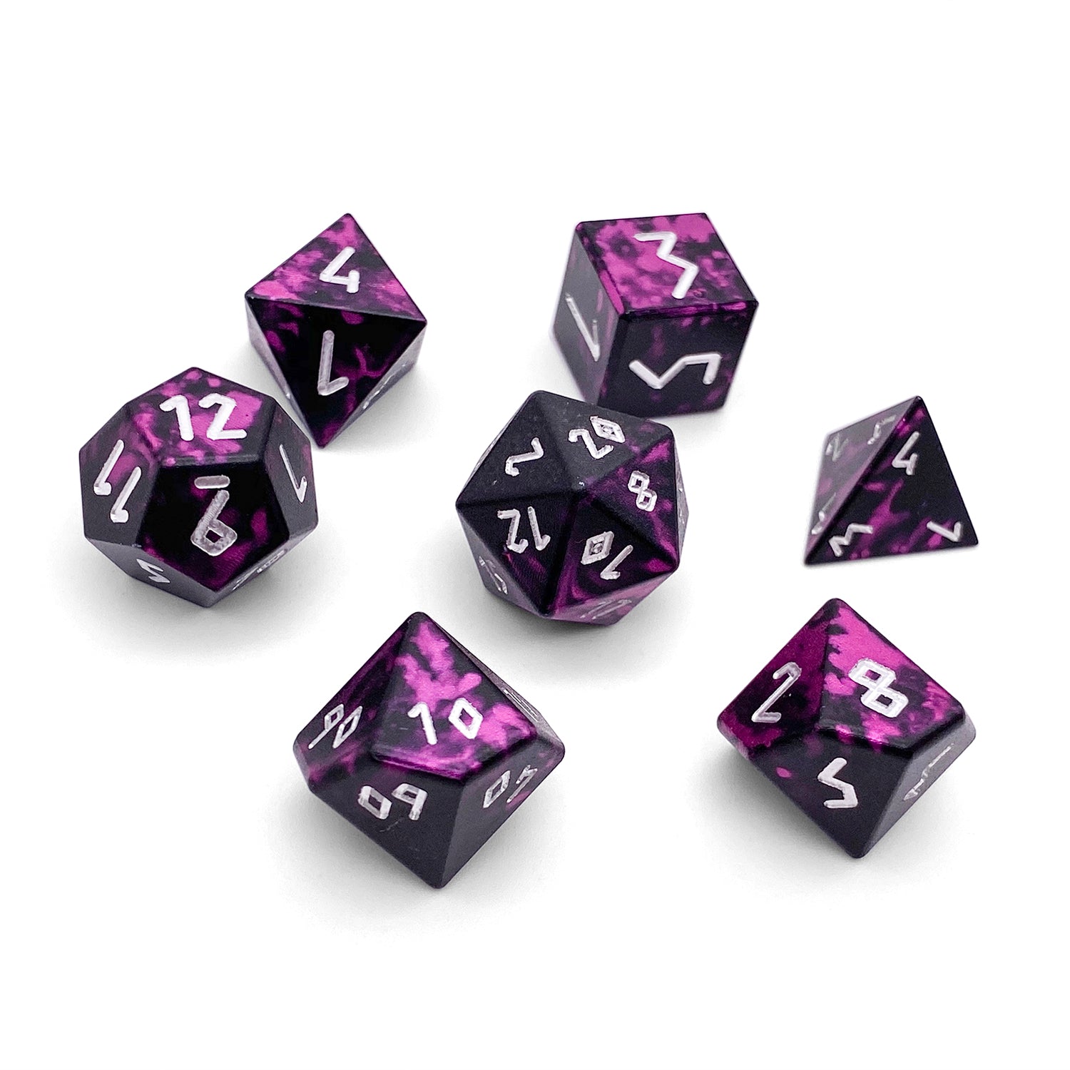 Eldritch - 7 Piece RPG Set 6063 Aluminum Wondrous Dice-Wondrous Dice | Set of 7-Norse Foundry-Norse Foundry-aluminum dice-dungeons & dragons-d&d dice set-rpg dice set-aluminum d&d dice set-d&d-lightweight-perfect for tabletop rpgs