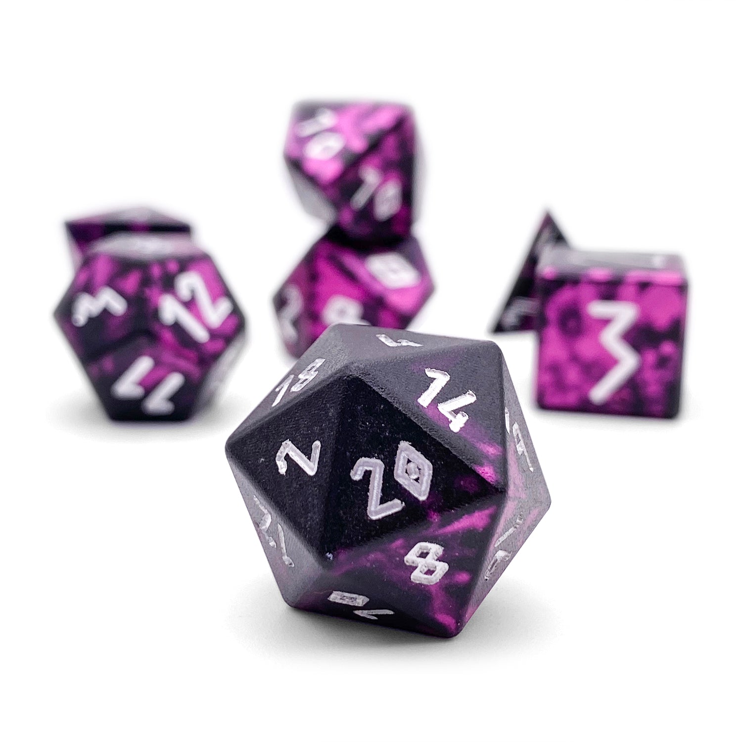 Eldritch - 7 Piece RPG Set 6063 Aluminum Wondrous Dice-Wondrous Dice | Set of 7-Norse Foundry-Norse Foundry-aluminum dice-dungeons & dragons-d&d dice set-rpg dice set-aluminum d&d dice set-d&d-lightweight-perfect for tabletop rpgs