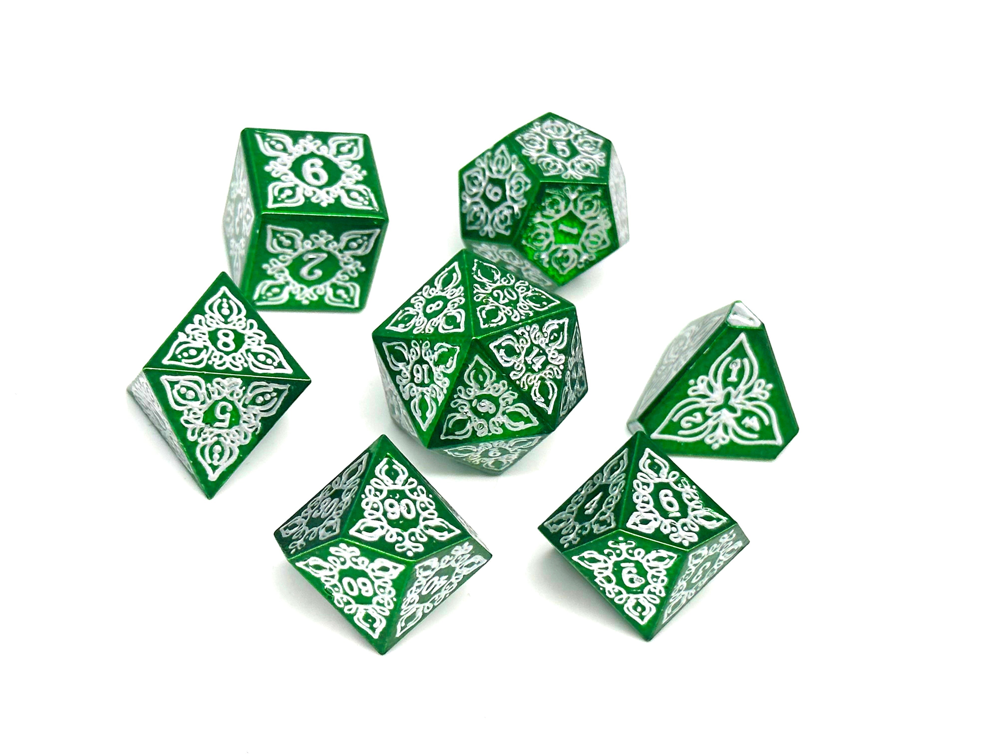Feyweave - Emerald Vale-Norse Foundry-Norse Foundry-dungeons & dragons-d&d dice set-rpg dice set-d20-metal dice set-d&d-perfect for tabletop rpgs