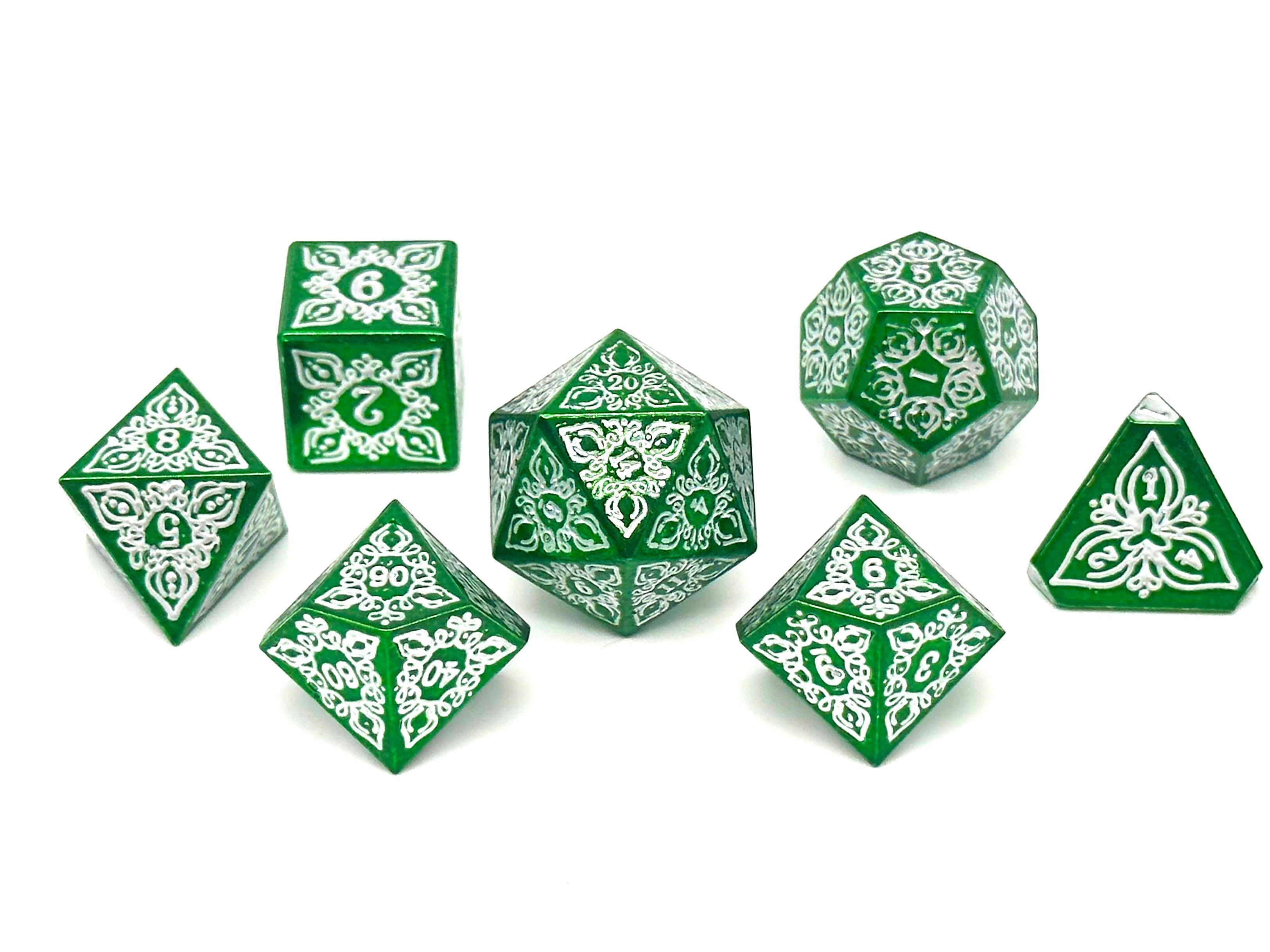 Feyweave - Emerald Vale-Norse Foundry-Norse Foundry-dungeons & dragons-d&d dice set-rpg dice set-d20-metal dice set-d&d-perfect for tabletop rpgs