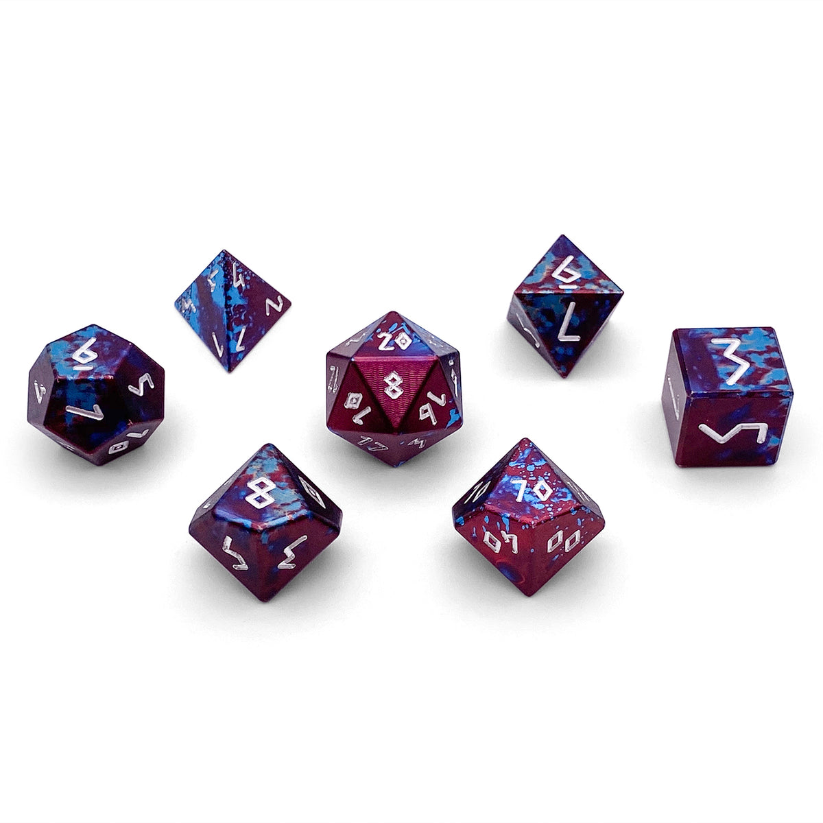 Faerie Dragon - 7 Piece RPG Set 6063 Aluminum Wondrous Dice-Wondrous Dice | Set of 7-Norse Foundry-Norse Foundry-aluminum dice-dungeons & dragons-d&d dice set-rpg dice set-aluminum d&d dice set-d&d-lightweight-perfect for tabletop rpgs
