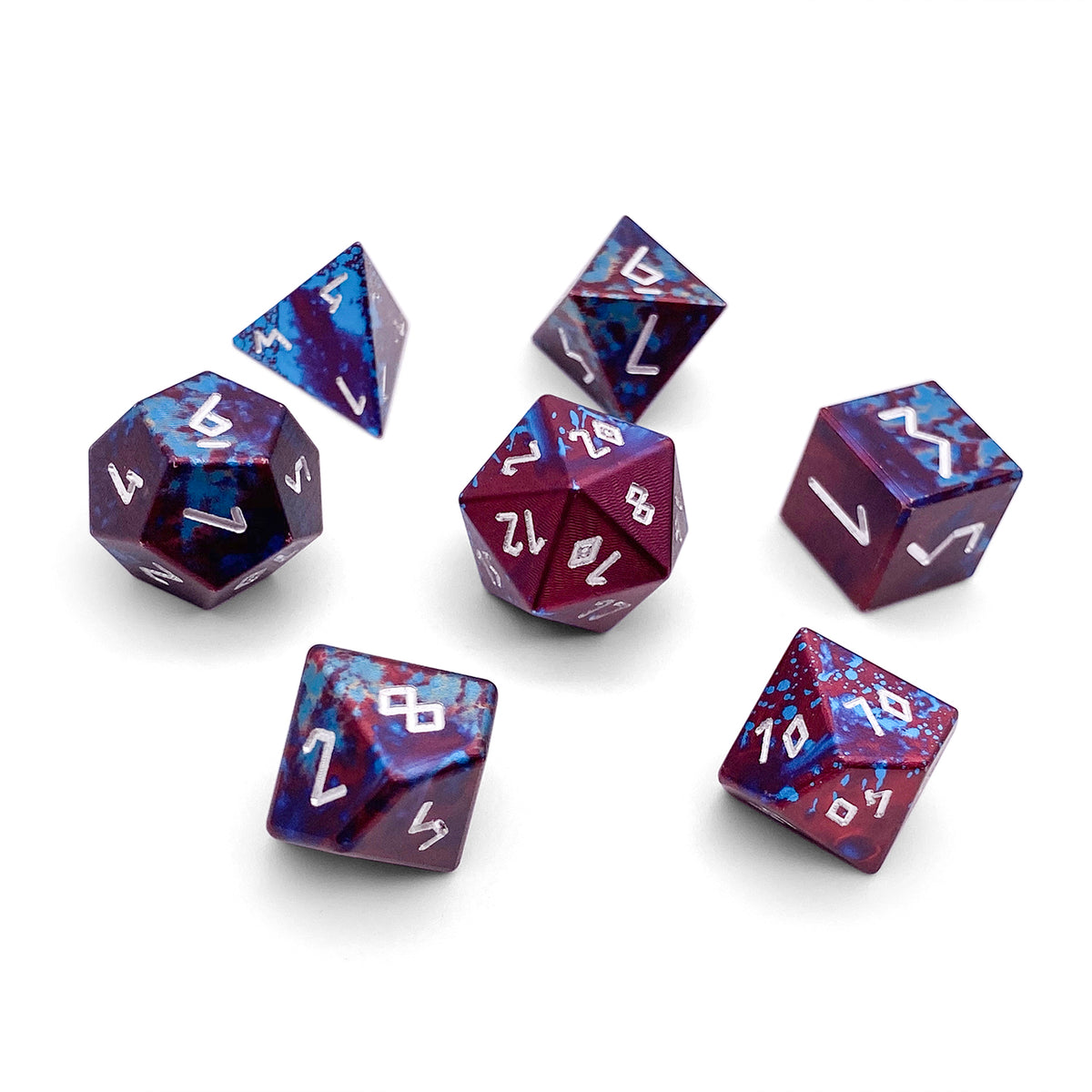 Faerie Dragon - 7 Piece RPG Set 6063 Aluminum Wondrous Dice-Wondrous Dice | Set of 7-Norse Foundry-Norse Foundry-aluminum dice-dungeons & dragons-d&d dice set-rpg dice set-aluminum d&d dice set-d&d-lightweight-perfect for tabletop rpgs