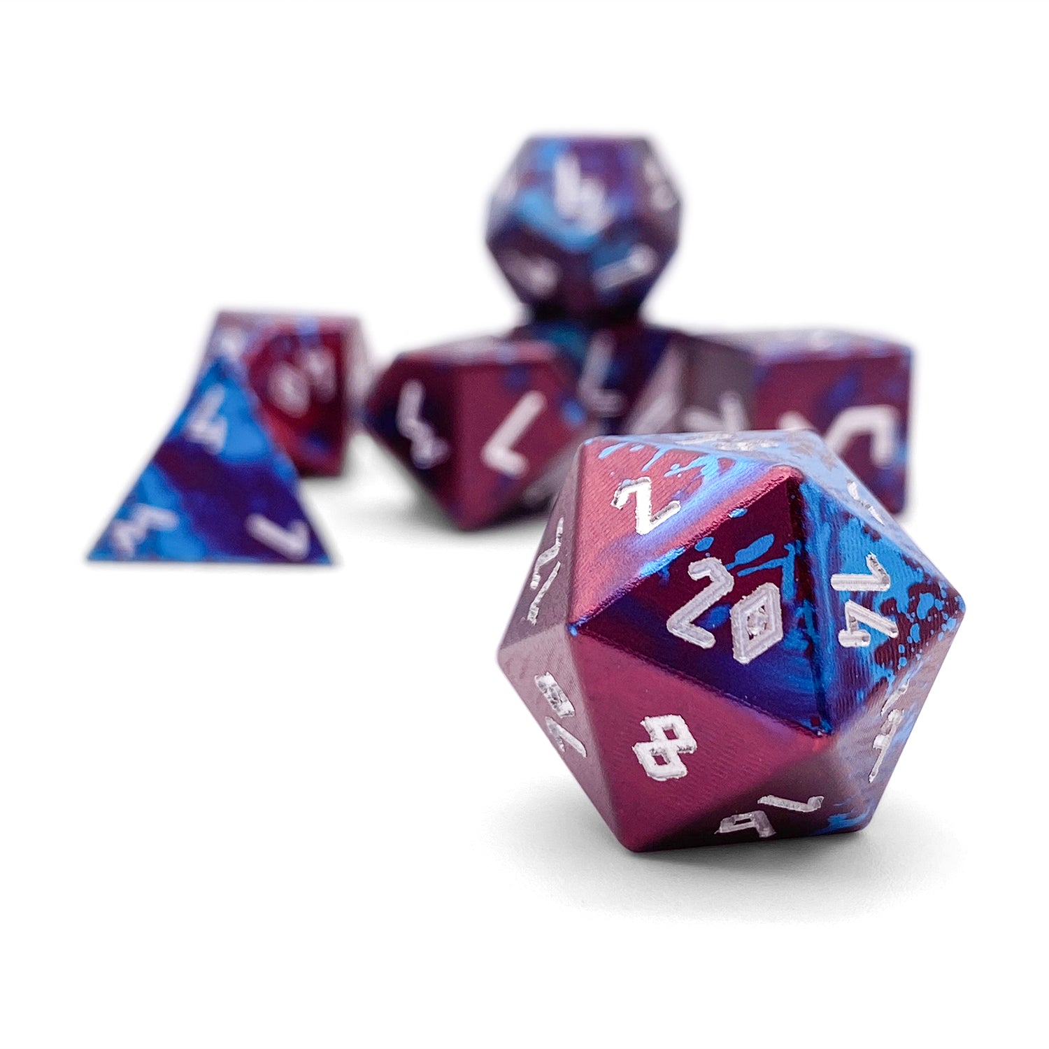 Faerie Dragon - 7 Piece RPG Set 6063 Aluminum Wondrous Dice-Wondrous Dice | Set of 7-Norse Foundry-Norse Foundry-aluminum dice-dungeons & dragons-d&d dice set-rpg dice set-aluminum d&d dice set-d&d-lightweight-perfect for tabletop rpgs