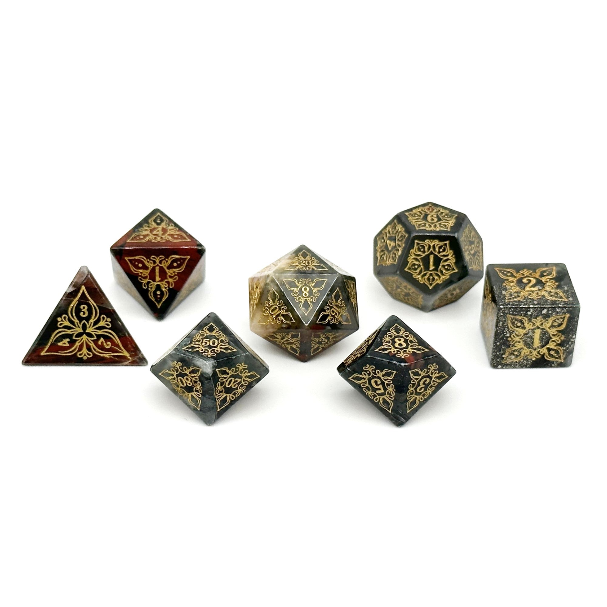 Feyweave - Bloodstone-Norse Foundry-Norse Foundry-dungeons & dragons-d&d dice set-rpg dice set-gemstone dice set-d&d-perfect for tabletop rpgs