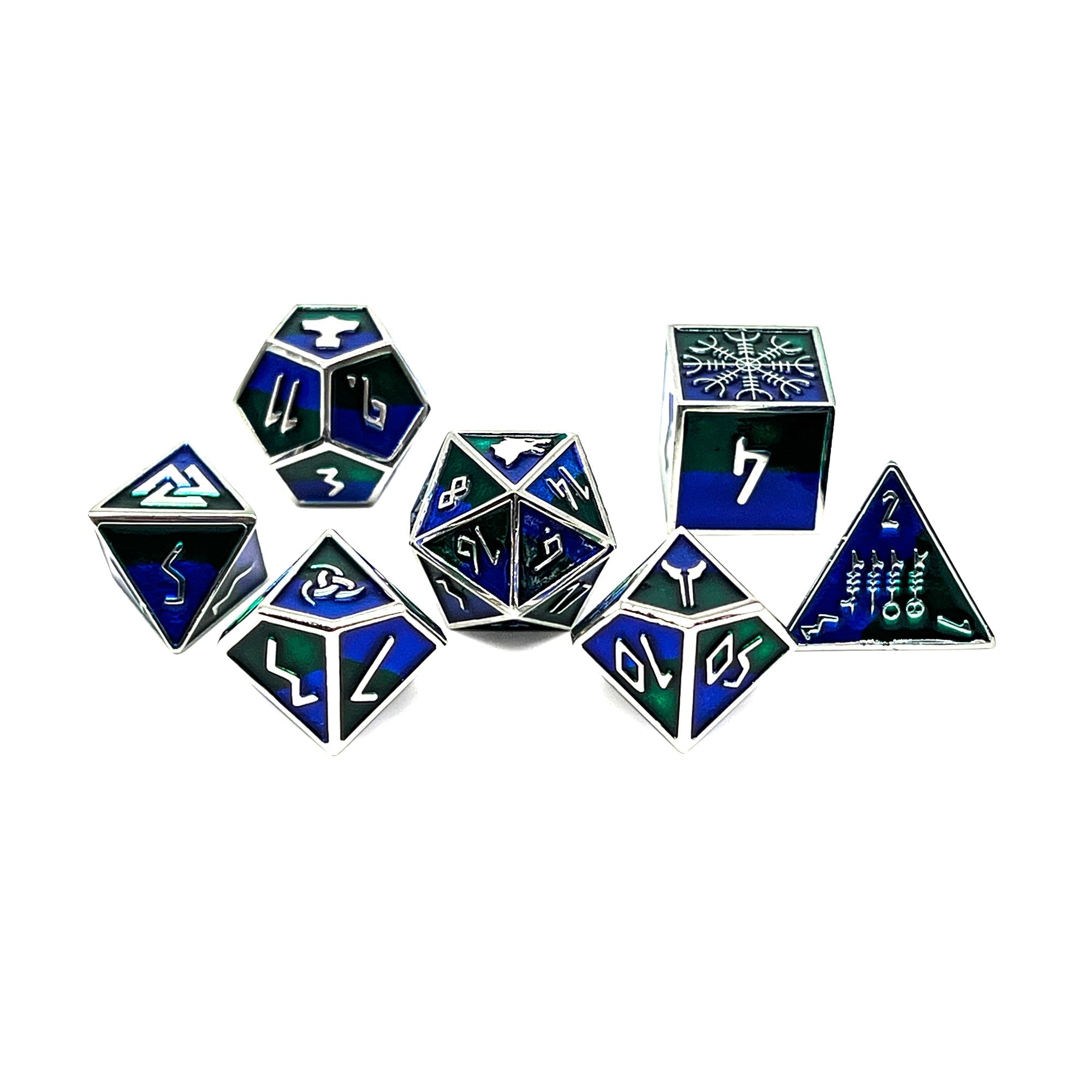 Freki - Norse Themed Metal Dice Set-Zinc Alloy Dice-Norse Foundry-Norse Foundry-dungeons & dragons-d&d dice set-rpg dice set-d20-metal dice set-d&d-perfect for tabletop rpgs