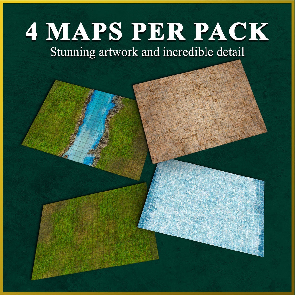 Game Knight Encounters - Map Pack by Adventurers &amp; Adversaries (4 Maps per pack) - A&amp;A 0402