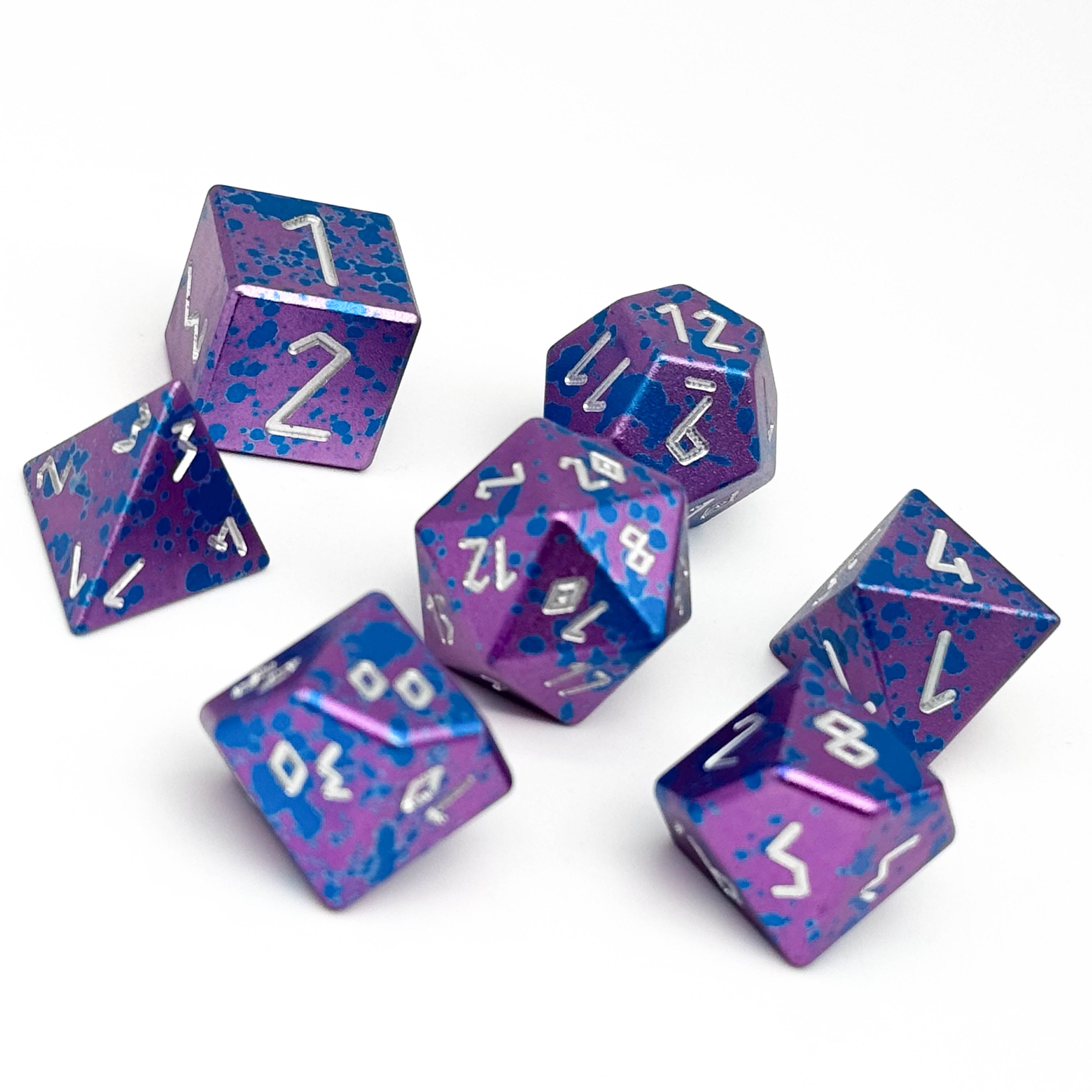 Galactic Conquest - 7 Piece RPG Set 6063 Aluminum Wondrous Dice-Wondrous Dice | Set of 7-Norse Foundry-Norse Foundry-aluminum dice-dungeons & dragons-d&d dice set-rpg dice set-aluminum d&d dice set-d&d-lightweight-perfect for tabletop rpgs