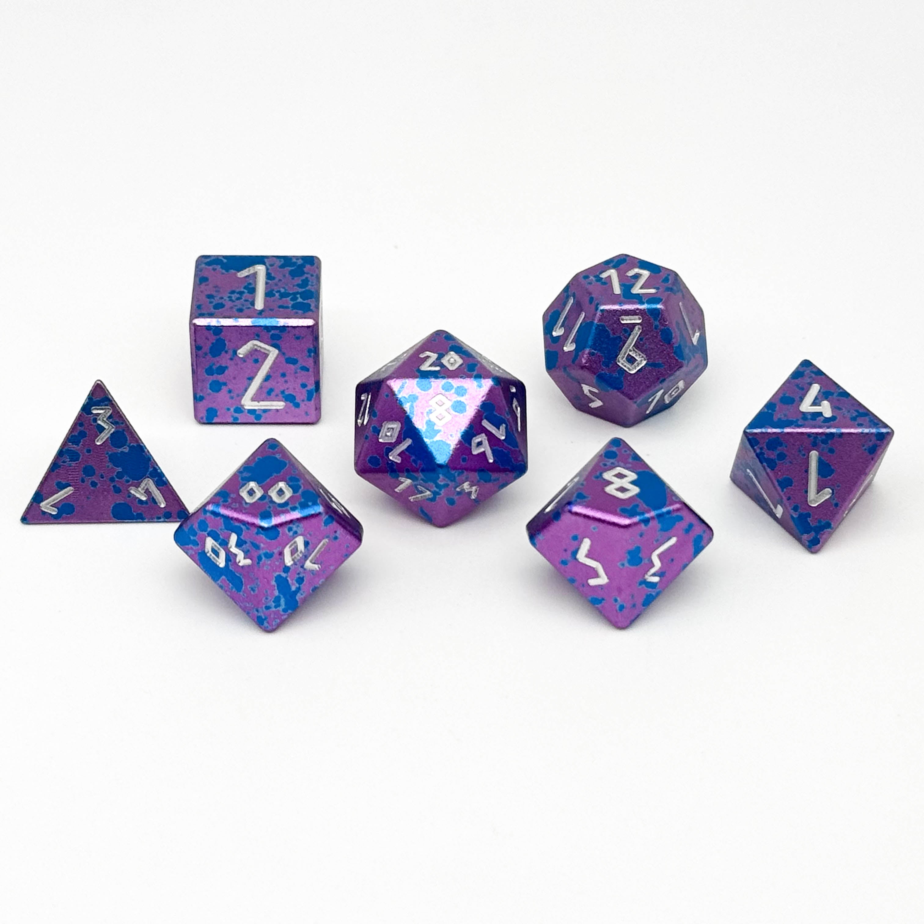 Galactic Conquest - 7 Piece RPG Set 6063 Aluminum Wondrous Dice-Wondrous Dice | Set of 7-Norse Foundry-Norse Foundry-aluminum dice-dungeons & dragons-d&d dice set-rpg dice set-aluminum d&d dice set-d&d-lightweight-perfect for tabletop rpgs