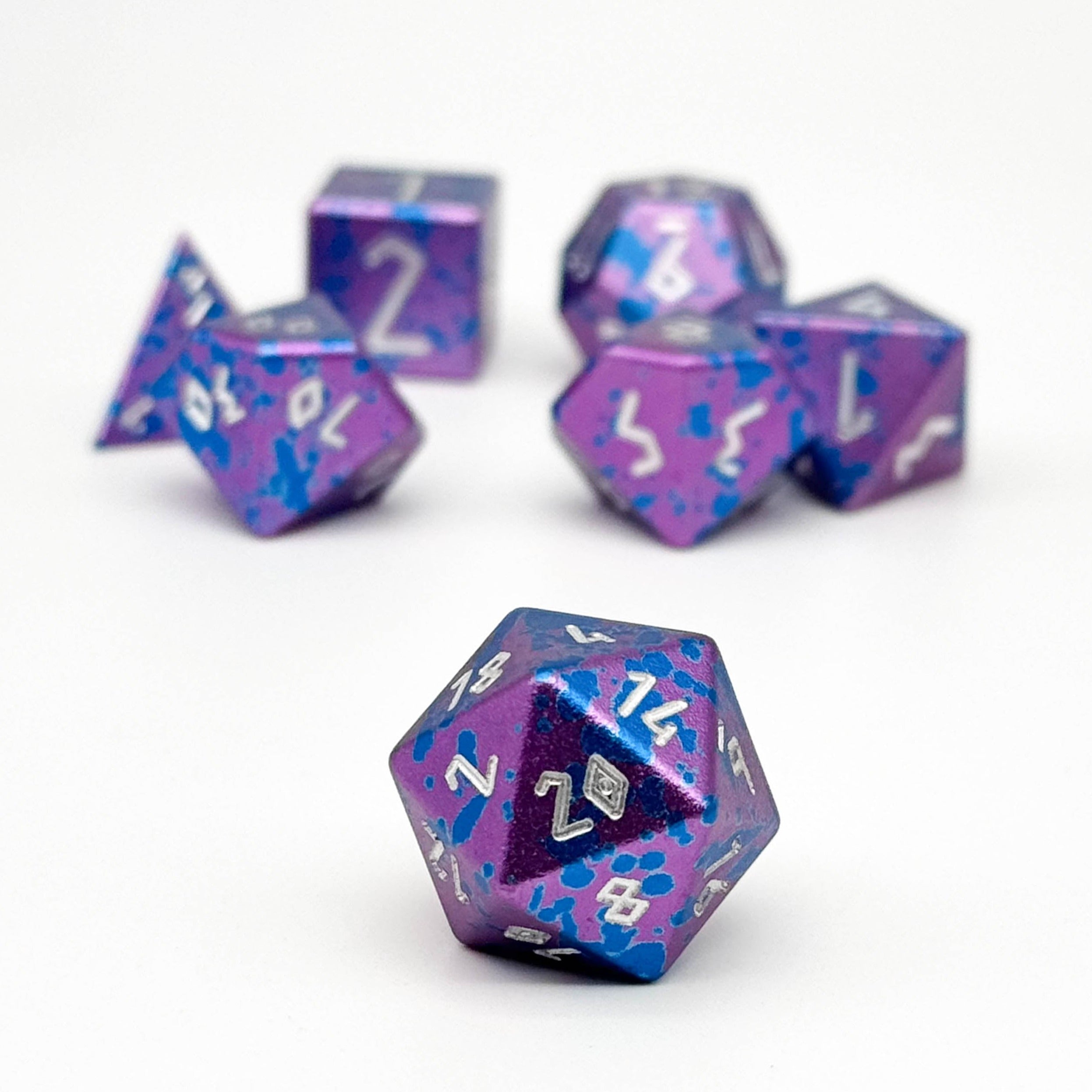 Galactic Conquest - 7 Piece RPG Set 6063 Aluminum Wondrous Dice-Wondrous Dice | Set of 7-Norse Foundry-Norse Foundry-aluminum dice-dungeons & dragons-d&d dice set-rpg dice set-aluminum d&d dice set-d&d-lightweight-perfect for tabletop rpgs