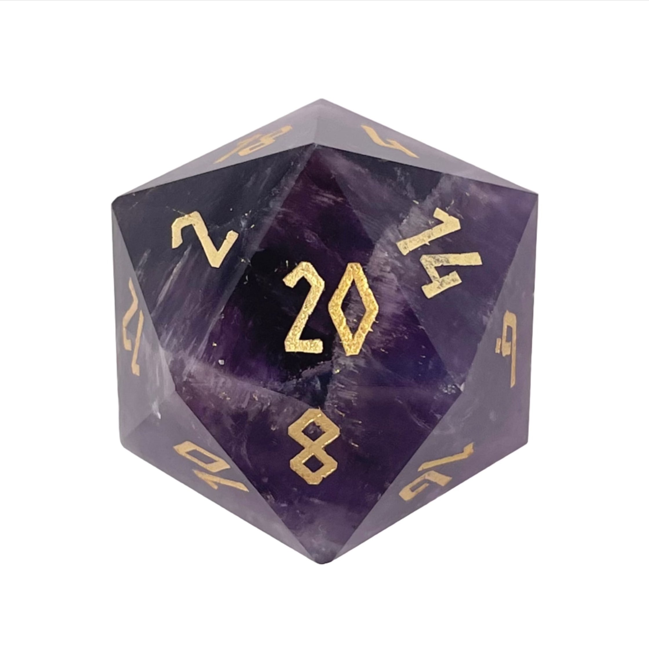 Gemstone Replacement Dice-Gemstone Dice-Norse Foundry-D4-Amethyst-Norse Foundry-dungeons & dragons-d&d dice-rpg d20-gemstone d20-d&d-d20-perfect for tabletop rpgs
