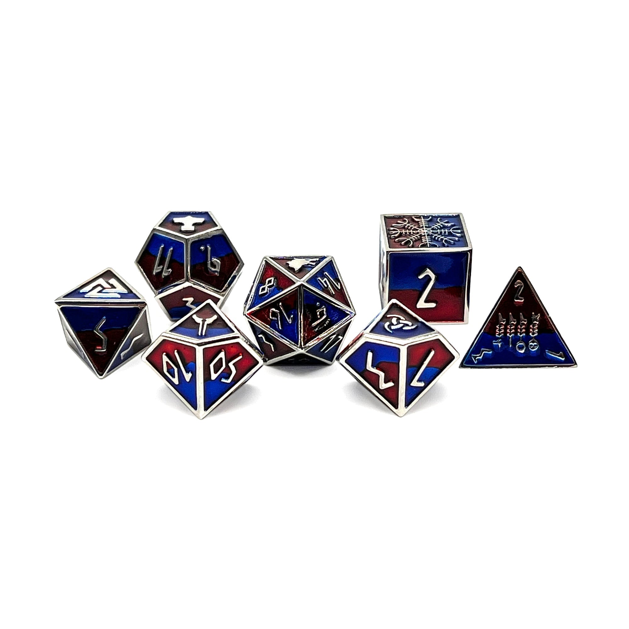 Geri - Norse Themed Metal Dice Set-Zinc Alloy Dice-Norse Foundry-Norse Foundry-dungeons & dragons-d&d dice set-rpg dice set-d20-metal dice set-d&d-perfect for tabletop rpgs