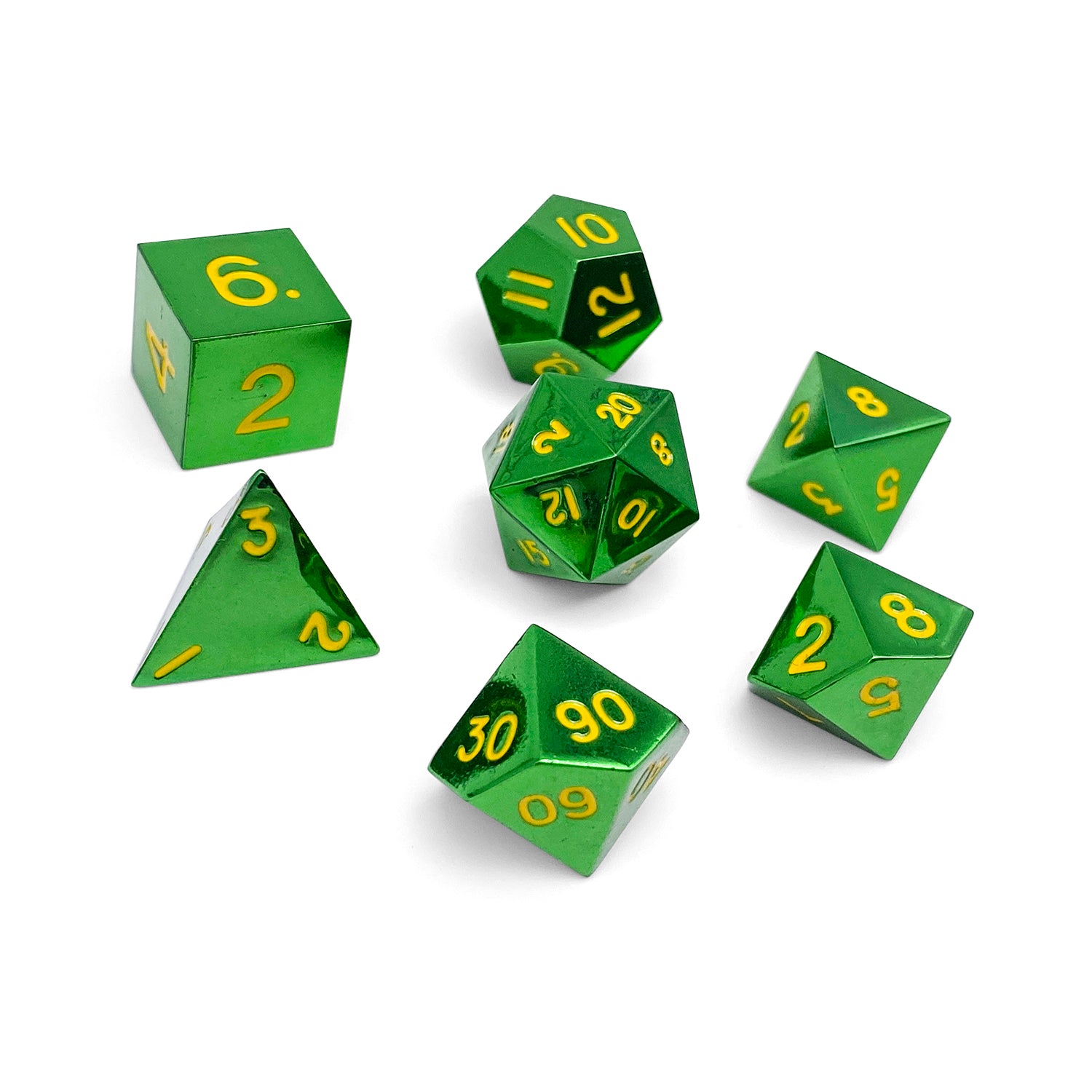 Goblin Horde - 7 Piece Metal D&D & RPGs Dice Set-Zinc Alloy Dice-Norse Foundry-Norse Foundry-dungeons & dragons-d&d dice set-rpg dice set-d20-metal dice set-d&d-perfect for tabletop rpgs