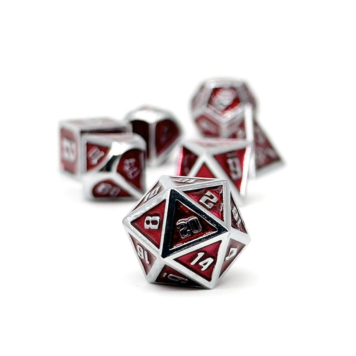 Gravestones - Blood Moon - Metal Dice Set-Norse Foundry-Norse Foundry-dungeons & dragons-d&d dice set-rpg dice set-d20-metal dice set-d&d-mini dice set-14mm-perfect for tabletop rpgs