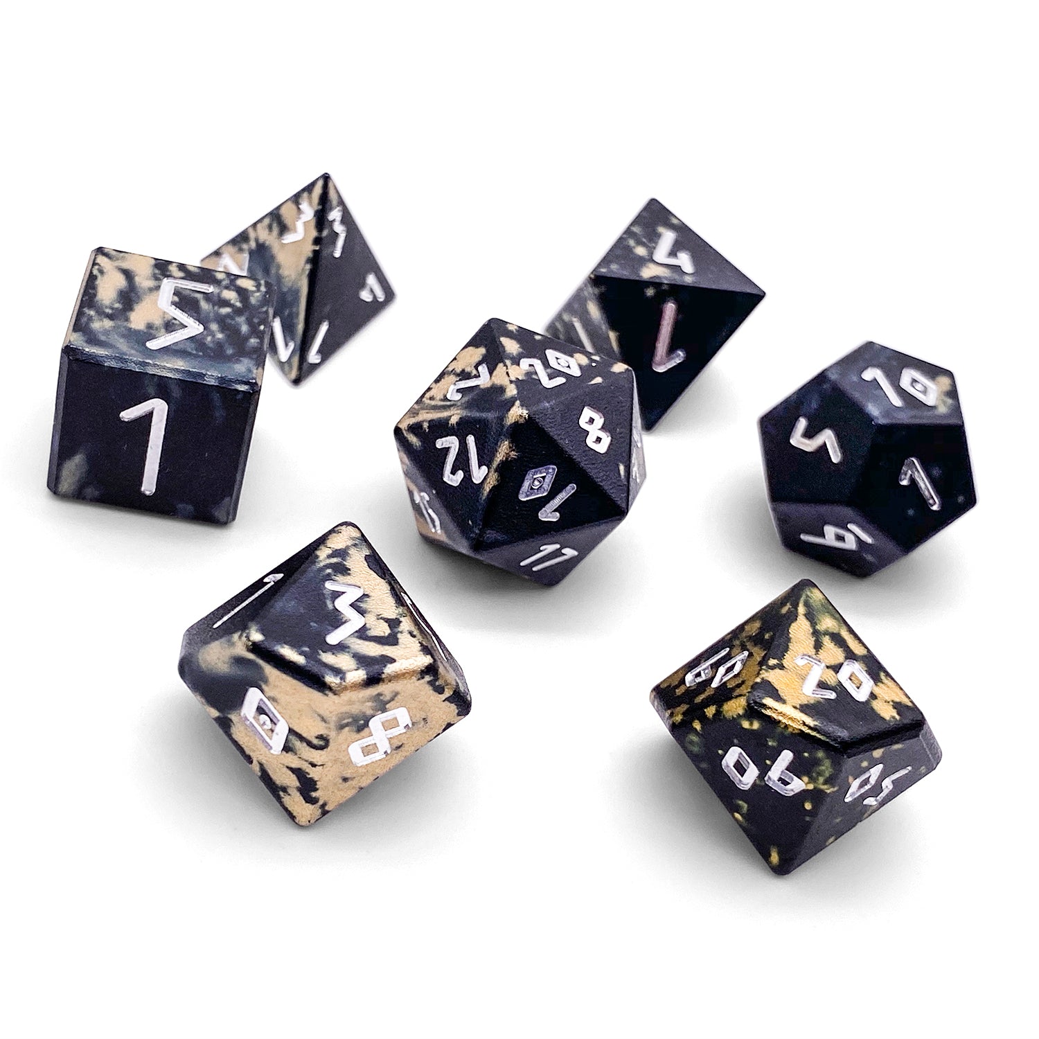 Great Void - 7 Piece RPG Set 6063 Aluminum Wondrous Dice-Wondrous Dice | Set of 7-Norse Foundry-Norse Foundry-aluminum dice-dungeons & dragons-d&d dice set-rpg dice set-aluminum d&d dice set-d&d-lightweight-perfect for tabletop rpgs