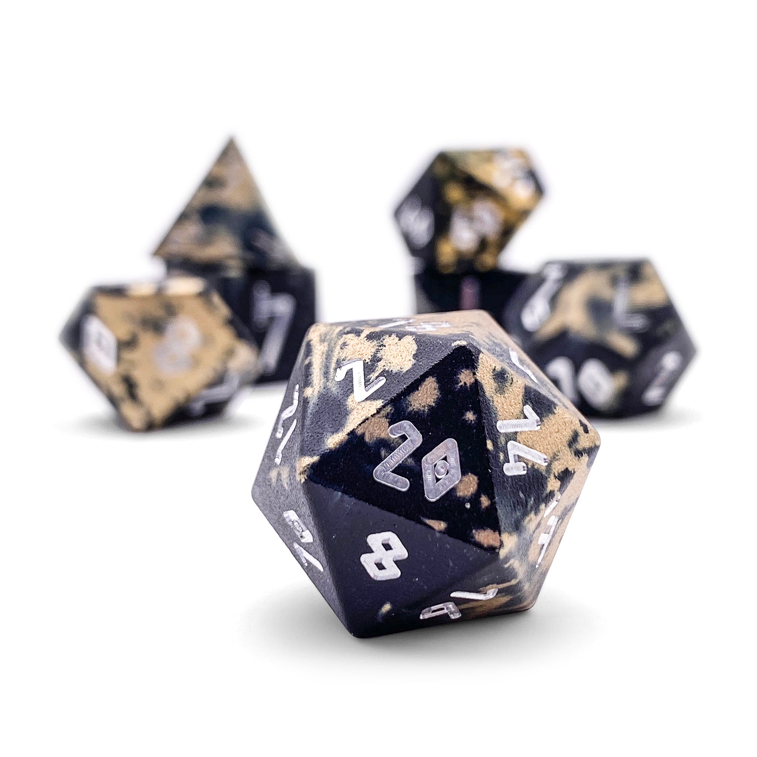 Great Void - 7 Piece RPG Set 6063 Aluminum Wondrous Dice-Wondrous Dice | Set of 7-Norse Foundry-Norse Foundry-aluminum dice-dungeons & dragons-d&d dice set-rpg dice set-aluminum d&d dice set-d&d-lightweight-perfect for tabletop rpgs