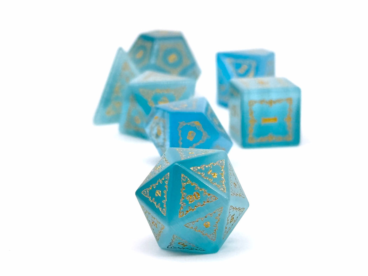 Holiday Orc Mystery Gemstone or Glass Dice Set with Premium Holiday Book Tin-Alloy Dice-Norse Foundry -dice-dungeons and dragons-d&d-dungeons & dragons-set-Mystery-Mystery set-mystery-deal