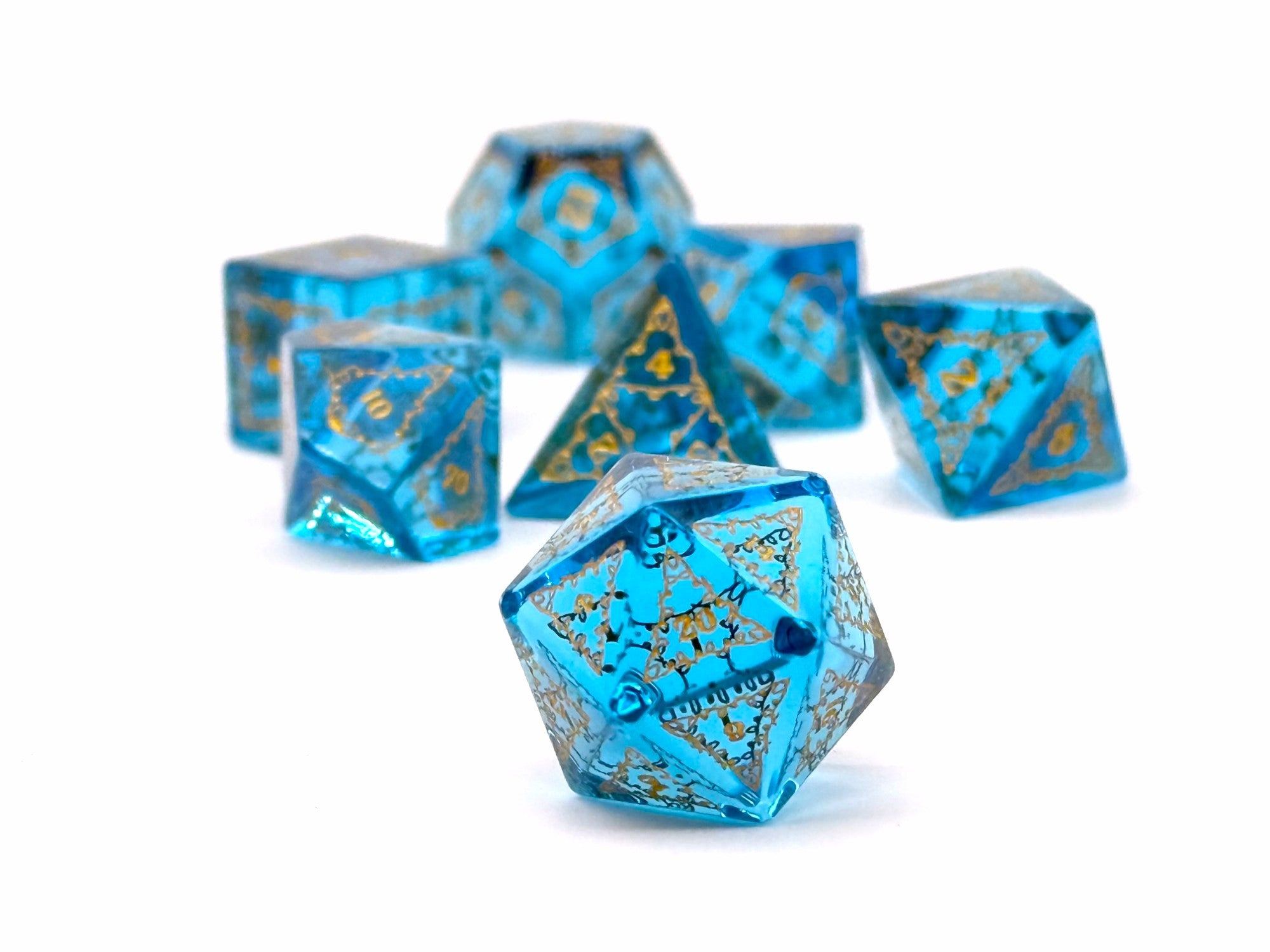 Holiday Orc Mystery Gemstone or Glass Dice Set with Premium Holiday Book Tin-Alloy Dice-Norse Foundry -dice-dungeons and dragons-d&d-dungeons & dragons-set-Mystery-Mystery set-mystery-deal
