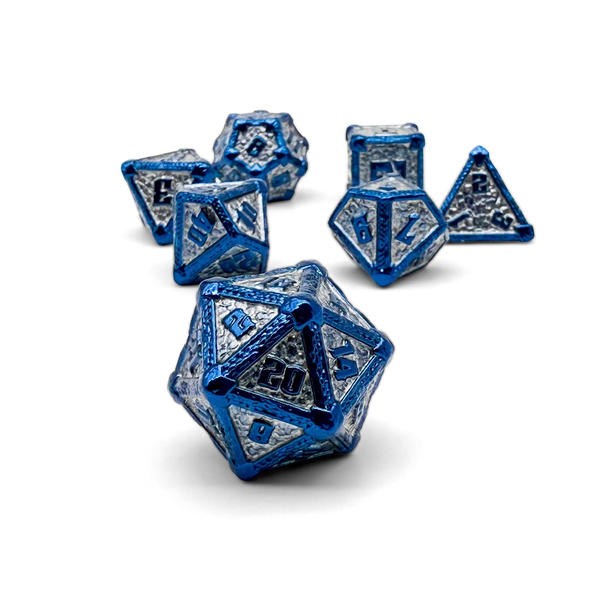 Hydrascale - Stormbane-Metal - Zinc Alloy Dice-Norse Foundry -Dungeons and Dragons-D&D Dice-D20-Metal Dice Set-D&D-D&D Metal Dice Set-Perfect for Tabletop RPGs