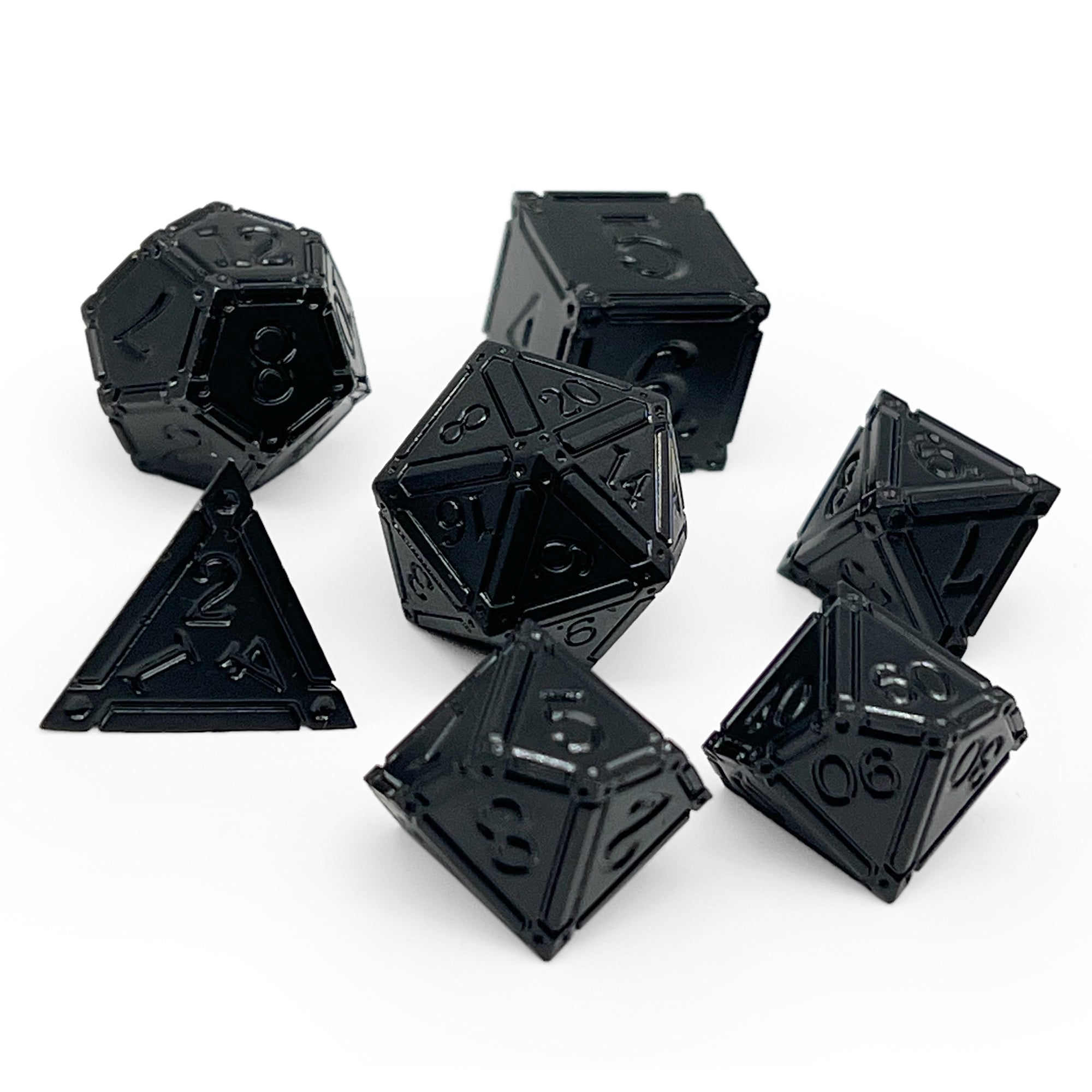 Ironworks - Animate Dead 7 Piece RPG set Alloy Metal Dice-Metal - Zinc Alloy Dice-Norse Foundry-Norse Foundry-dungeons & dragons-d&d dice set-rpg dice set-d20-metal dice set-d&d-perfect for tabletop rpgs