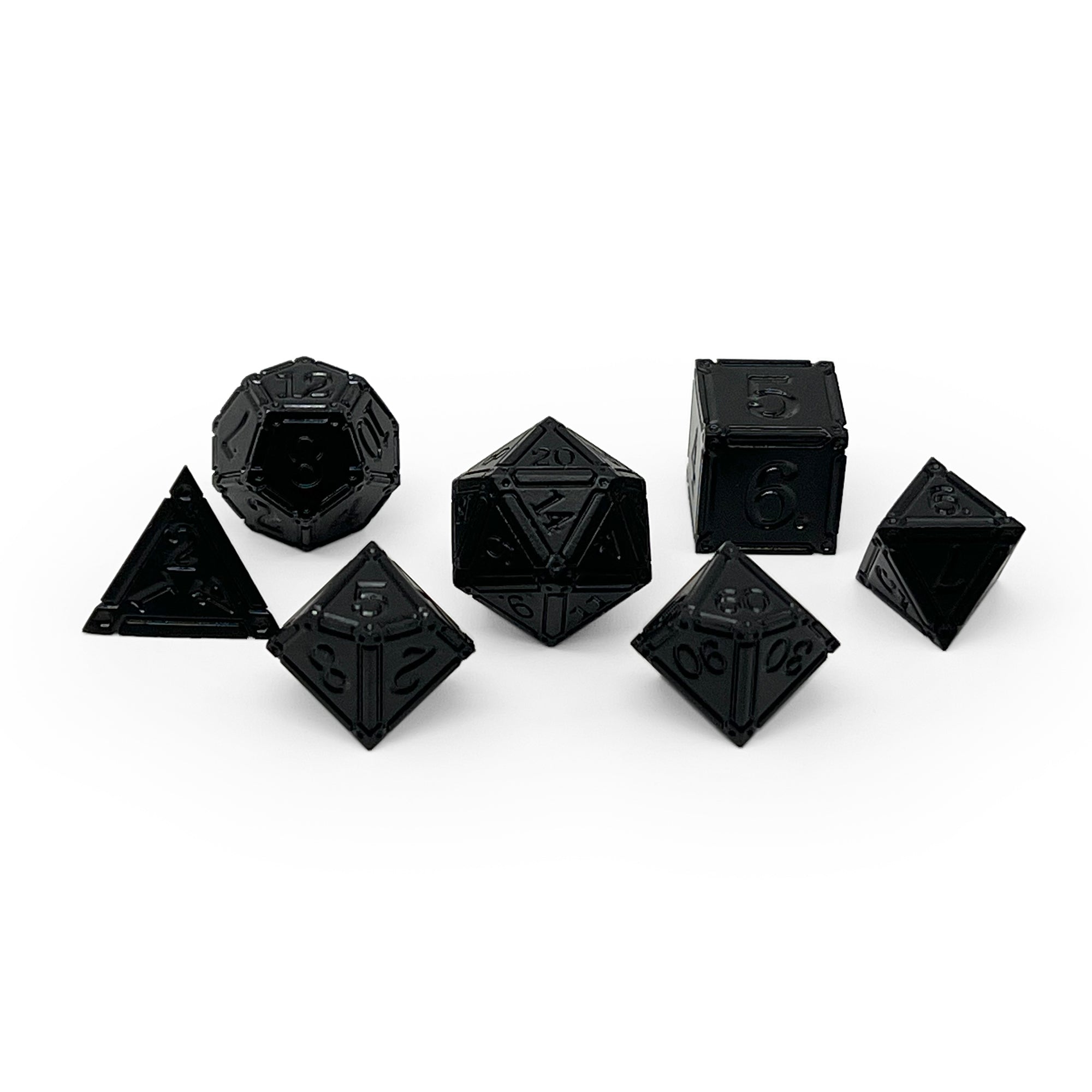 Ironworks - Animate Dead 7 Piece RPG set Alloy Metal Dice-Metal - Zinc Alloy Dice-Norse Foundry-Norse Foundry-dungeons & dragons-d&d dice set-rpg dice set-d20-metal dice set-d&d-perfect for tabletop rpgs