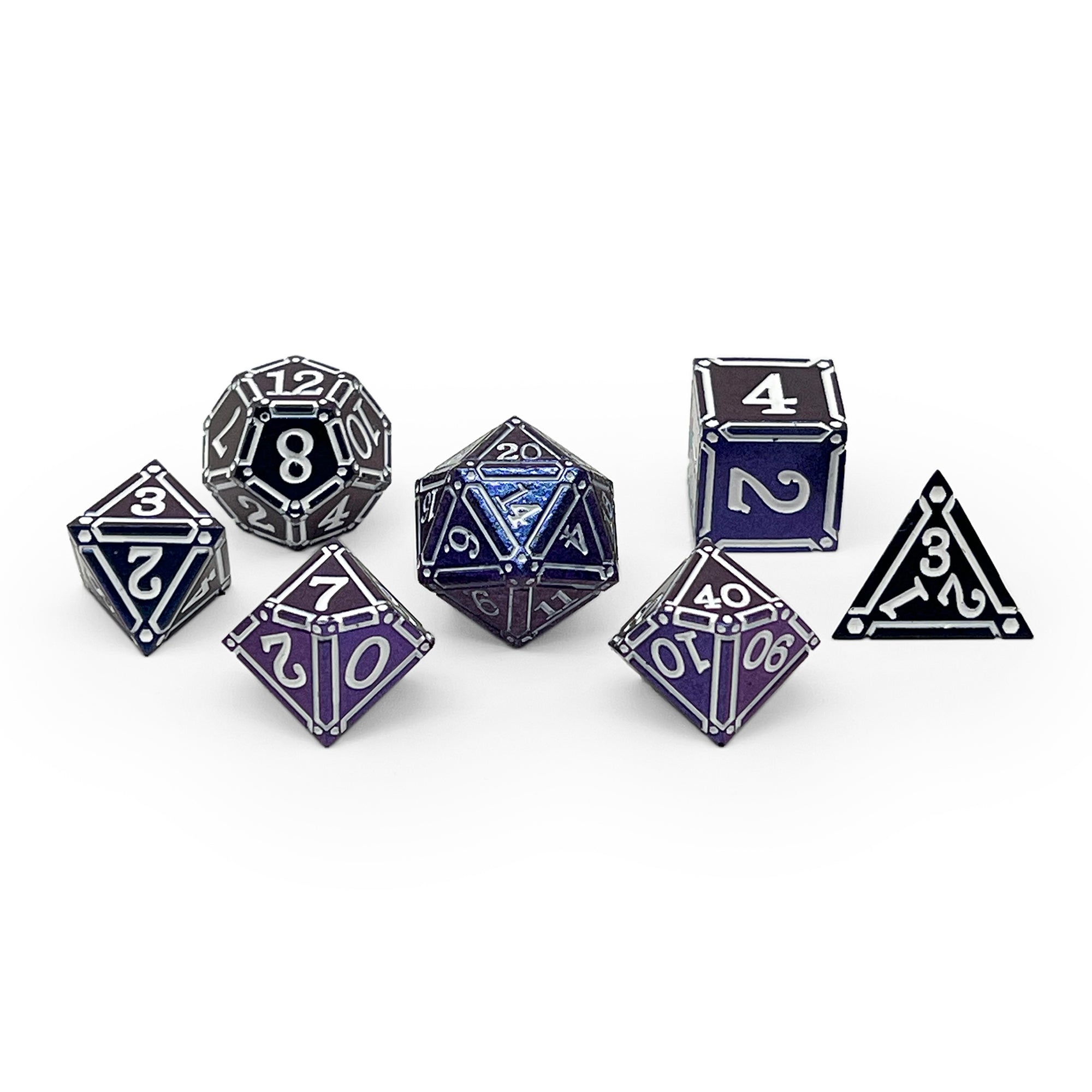 Ironworks - Chalice 7 Piece RPG set Alloy Metal Dice-Metal - Zinc Alloy Dice-Norse Foundry-Norse Foundry-dungeons & dragons-d&d dice set-rpg dice set-d20-metal dice set-d&d-perfect for tabletop rpgs