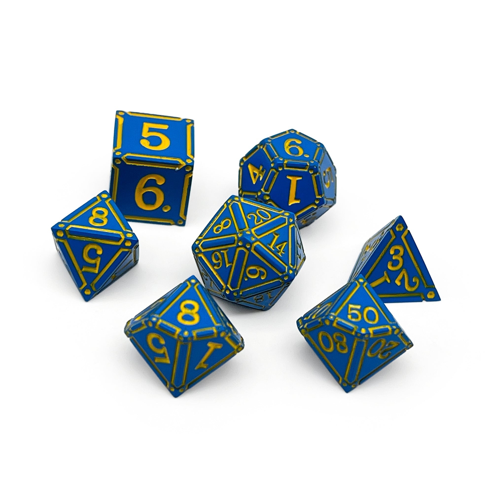 Ironworks - Dweller 7 Piece RPG set Alloy Metal Dice-Metal - Zinc Alloy Dice-Norse Foundry-Norse Foundry-dungeons & dragons-d&d dice set-rpg dice set-d20-metal dice set-d&d-perfect for tabletop rpgs