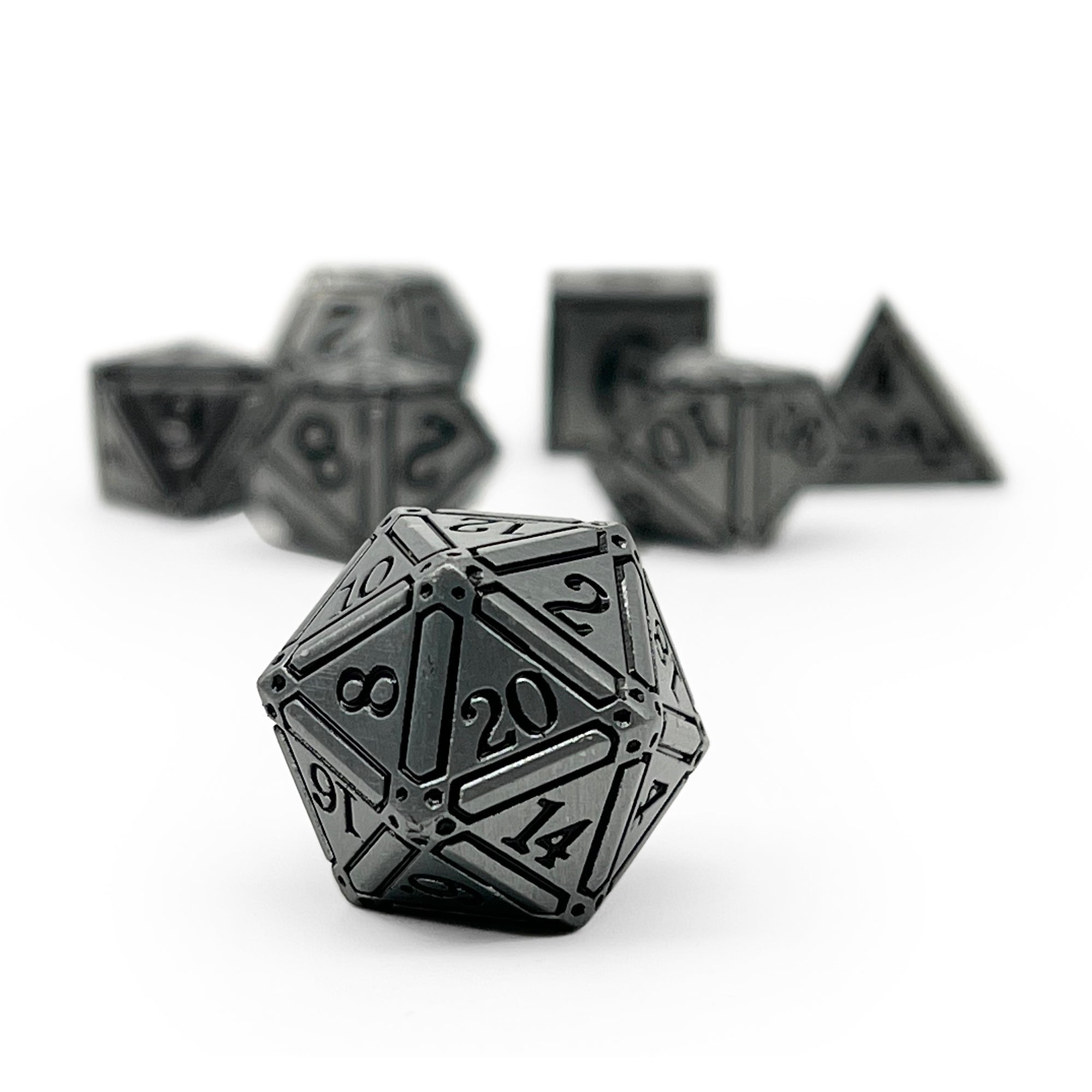 Ironworks - Holy Avenger 7 Piece RPG set Alloy Metal Dice-Metal - Zinc Alloy Dice-Norse Foundry-Norse Foundry-dungeons & dragons-d&d dice set-rpg dice set-d20-metal dice set-d&d-perfect for tabletop rpgs
