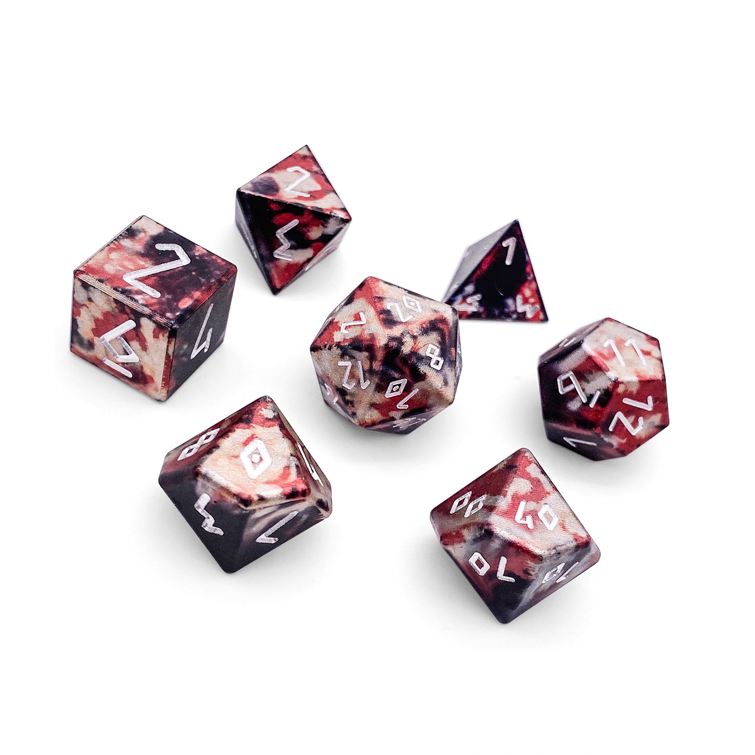 Lich King - 7 Piece RPG Set 6063 Aluminum Wondrous Dice-Wondrous Dice | Set of 7-Norse Foundry-Norse Foundry-aluminum dice-dungeons & dragons-d&d dice set-rpg dice set-aluminum d&d dice set-d&d-lightweight-perfect for tabletop rpgs