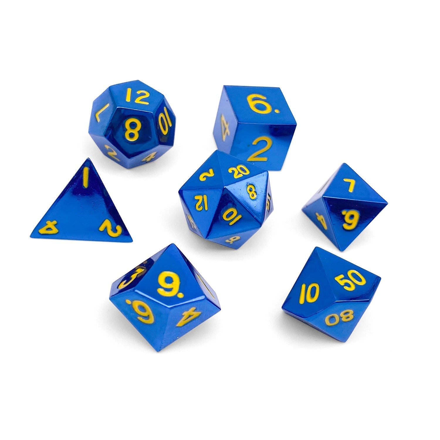 Lightning Bolt - 7 Piece Metal D&D & RPGs Dice Set-Zinc Alloy Dice-Norse Foundry-Norse Foundry-dungeons & dragons-d&d dice set-rpg dice set-d20-metal dice set-d&d-perfect for tabletop rpgs